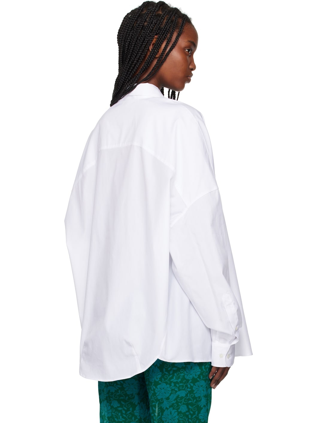 White Cotton Poplin Shirt - 3