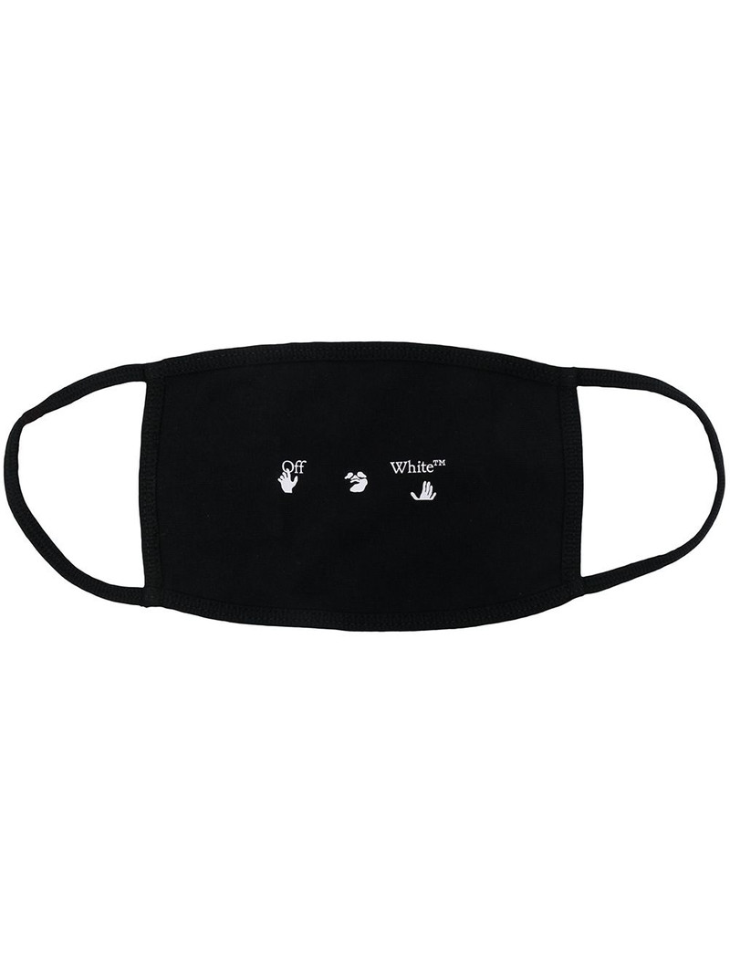 logo-print face mask 1
