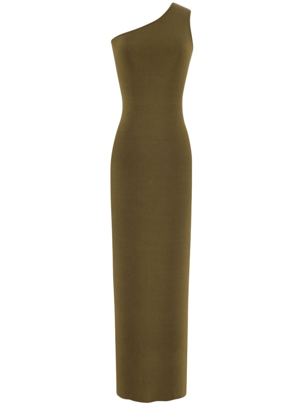Saint Laurent One Shoulder Silk Long Dress - 1