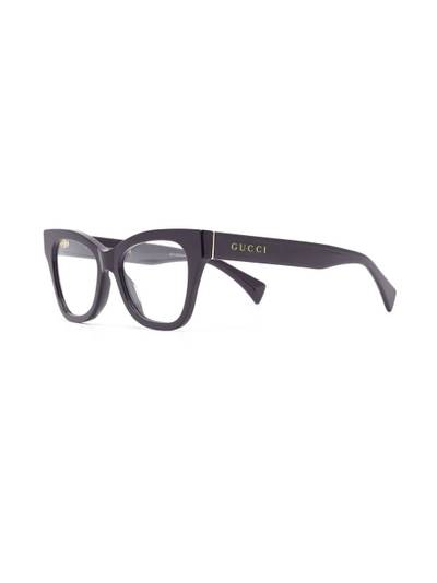 GUCCI logo-print detail glasses outlook