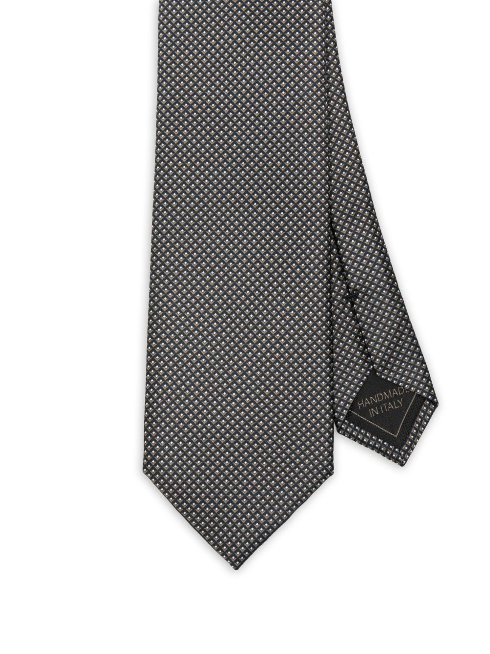 geometric-pattern silk tie - 3