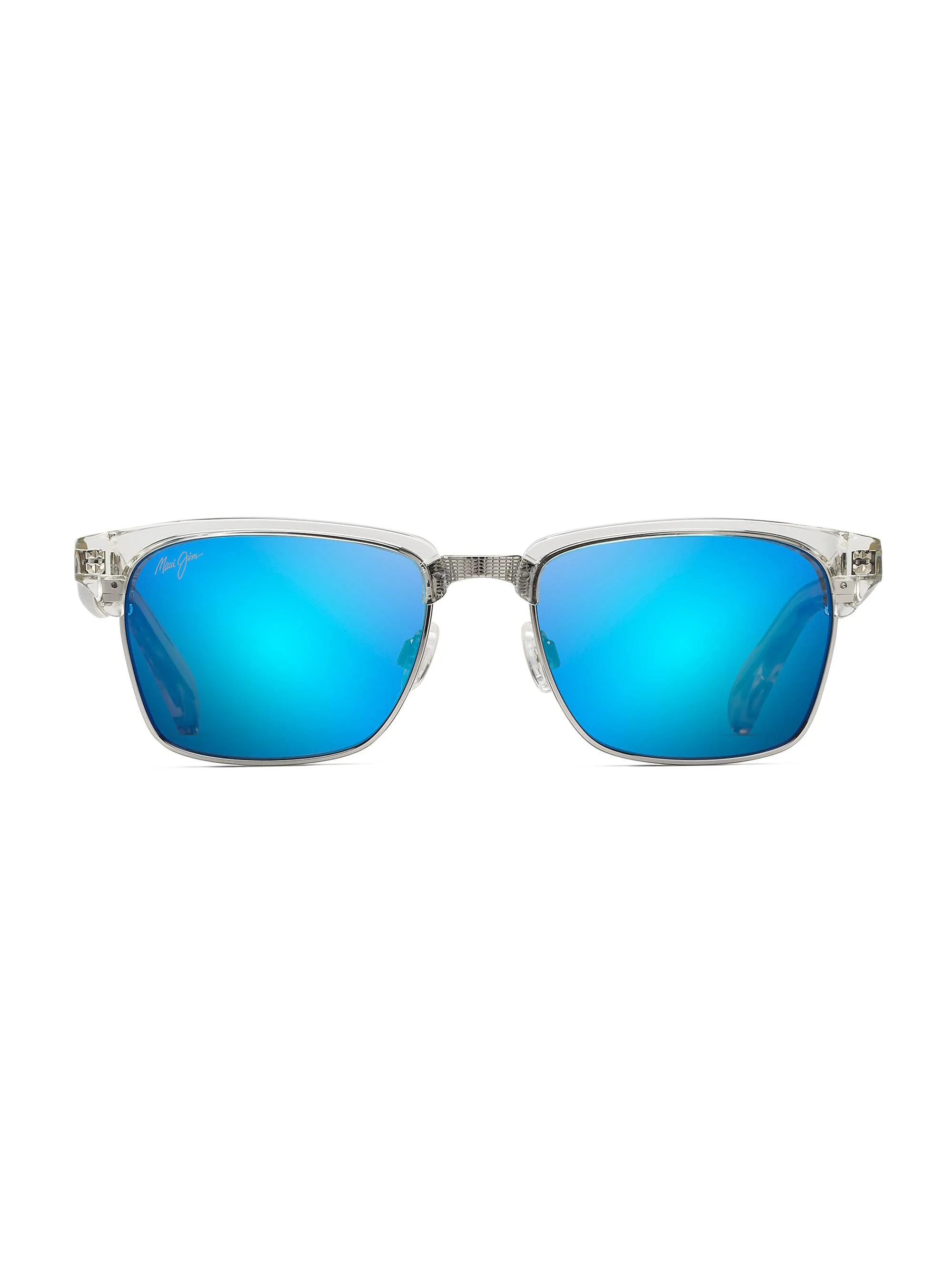 Men's Kawika 54MM Square Sunglasses - Clear Blue Hawaii - 1