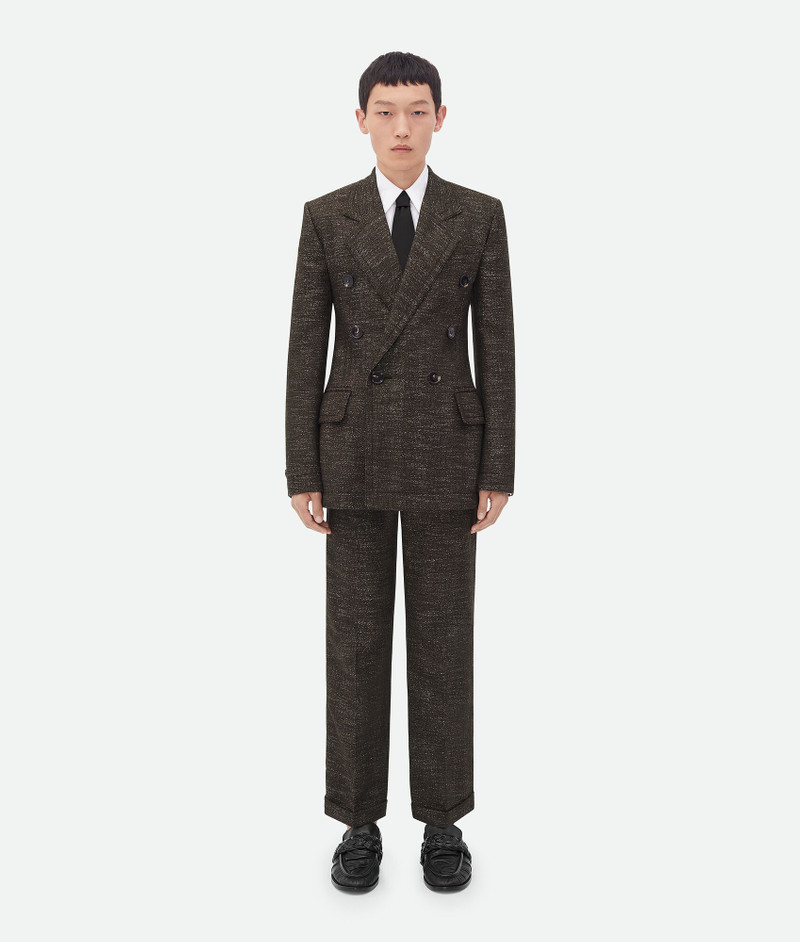 Textured Wool Speckled Fitted Jacket 1