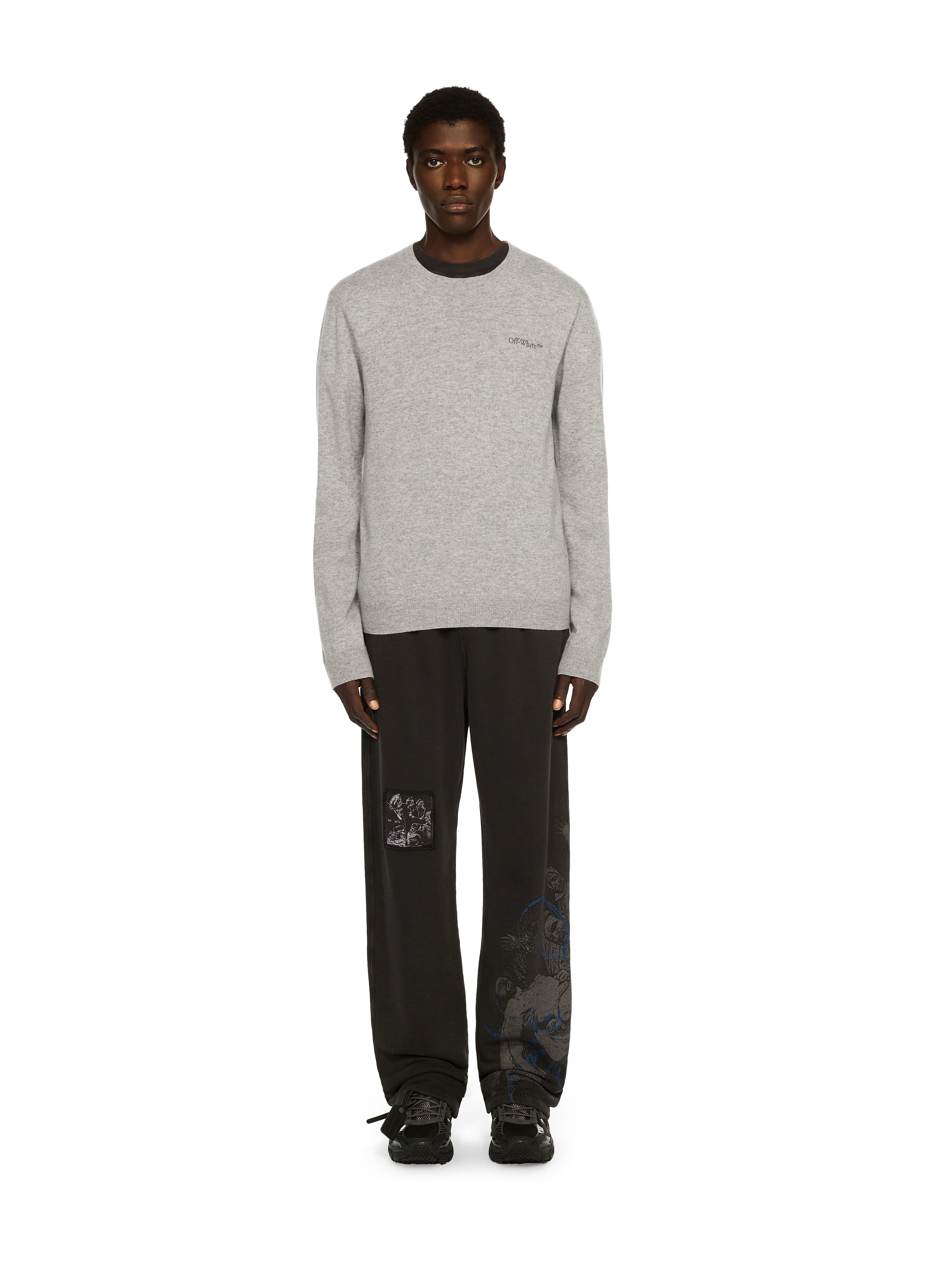 Quote Knit Crewneck Logo Sweater - 2