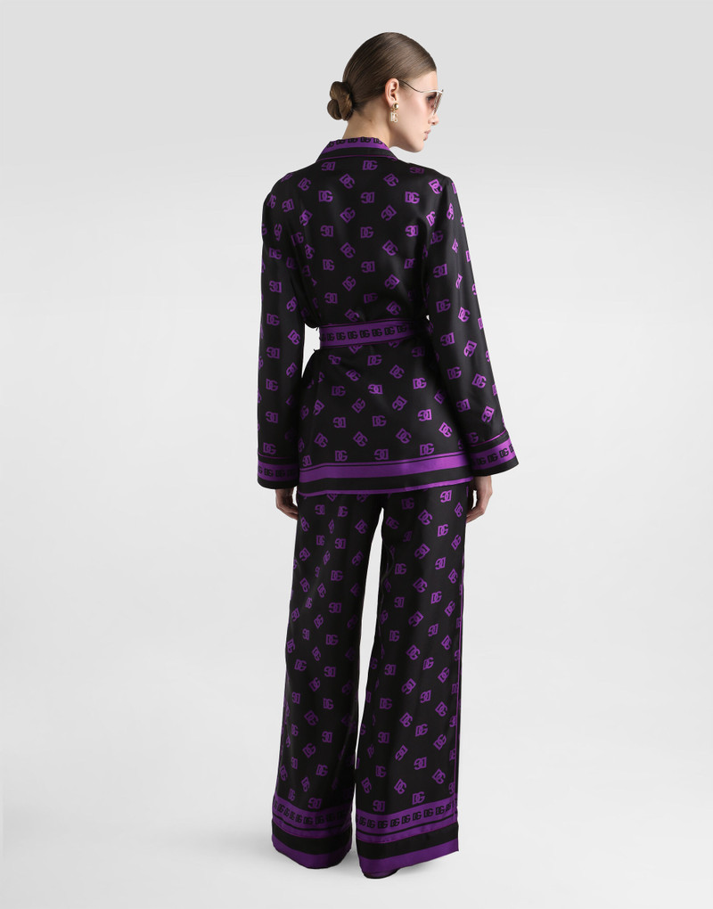 DG logo all-over print silk vanity pants 3