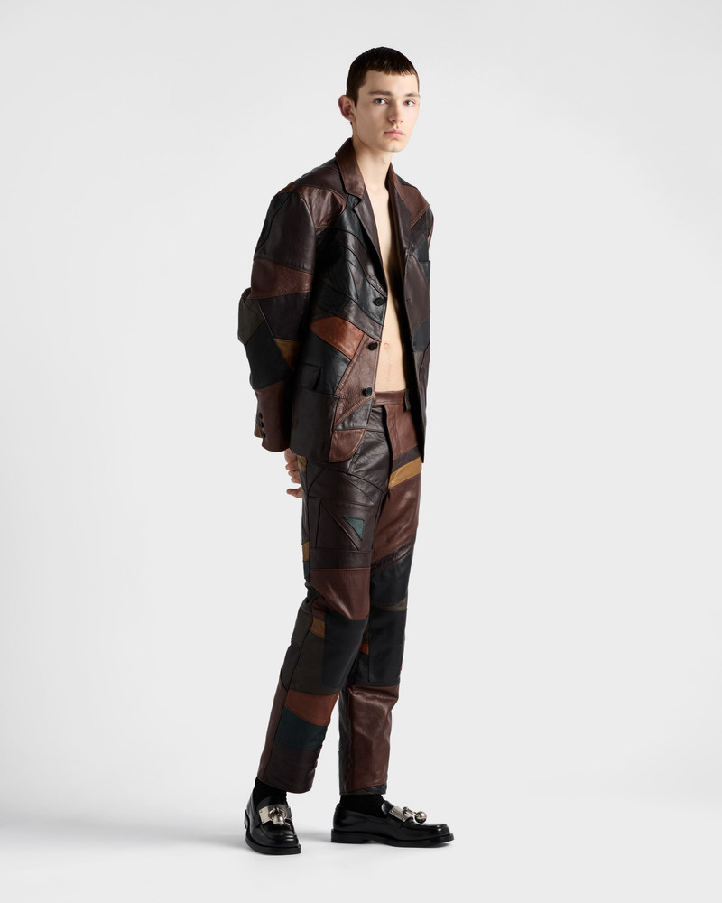 Prada Patchwork leather pants outlook