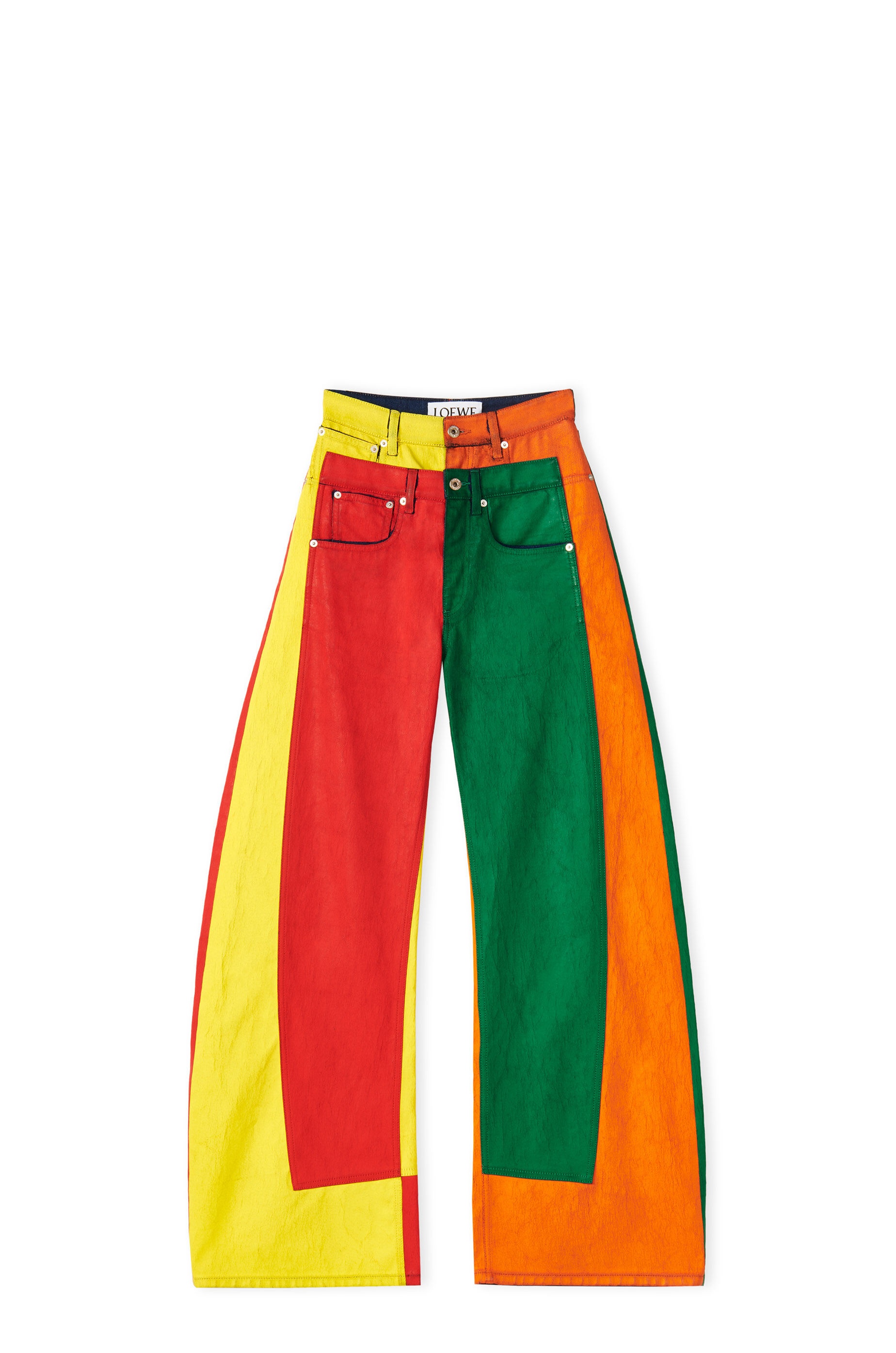 Multicolour patchwork jeans in denim - 1