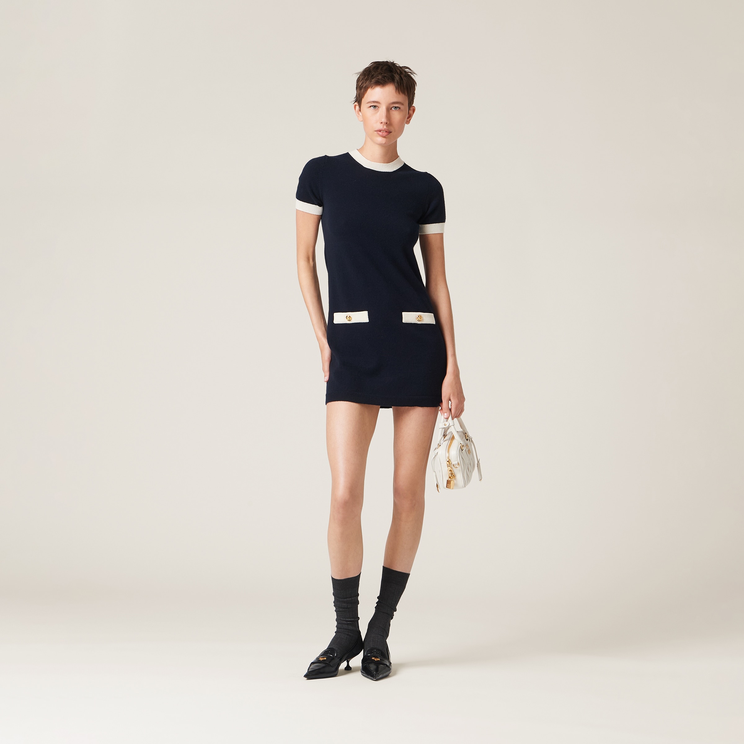 Miu Miu Crew-neck cashmere dress | REVERSIBLE