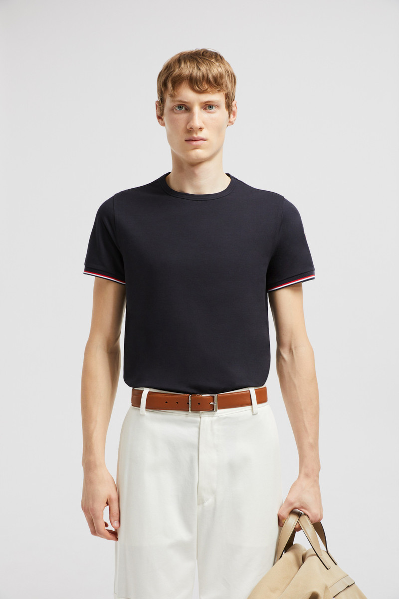 Moncler Tricolor-Trimmed Cotton T-Shirt outlook