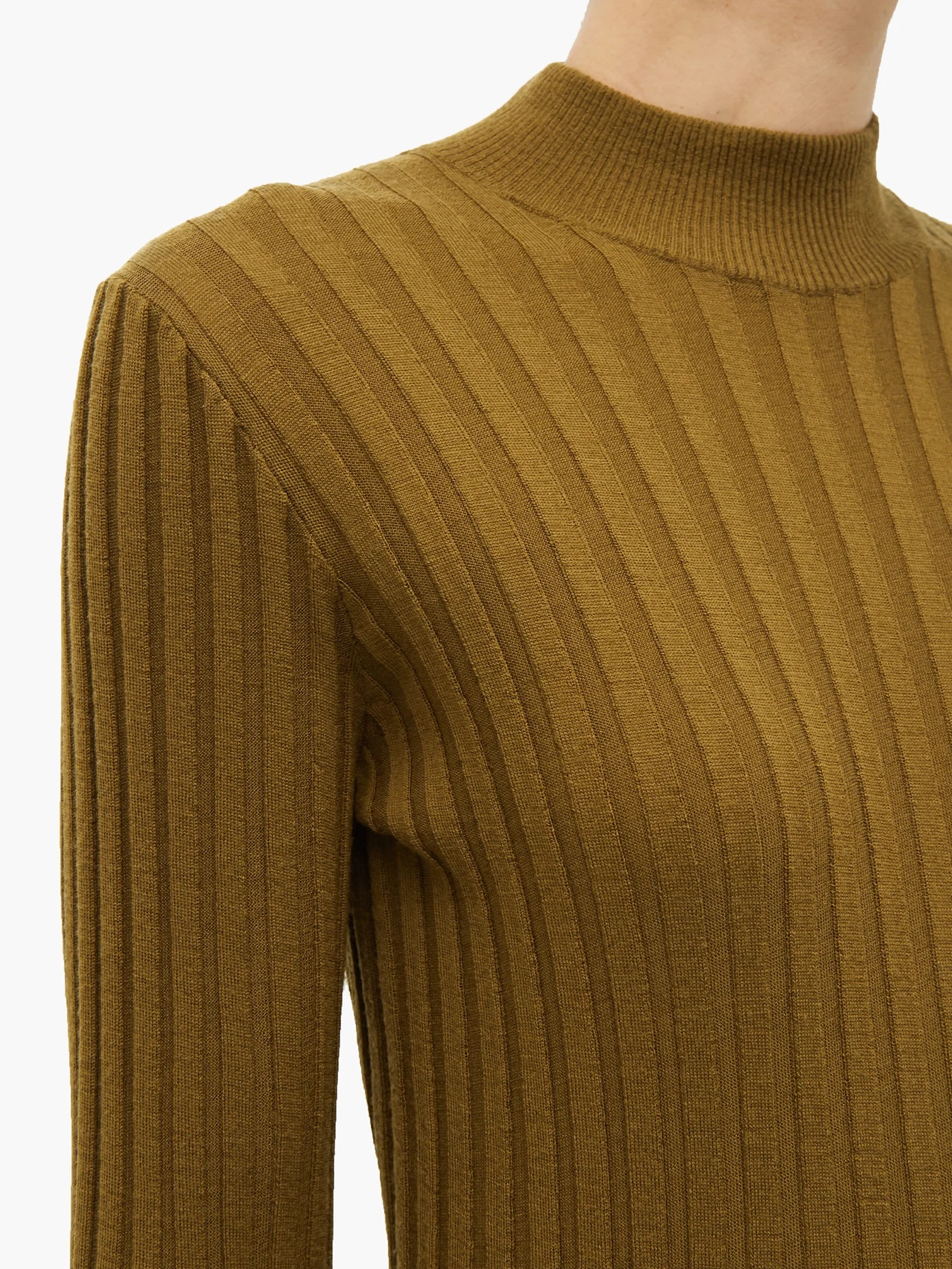 Wide-rib knitted wool-blend sweater - 4