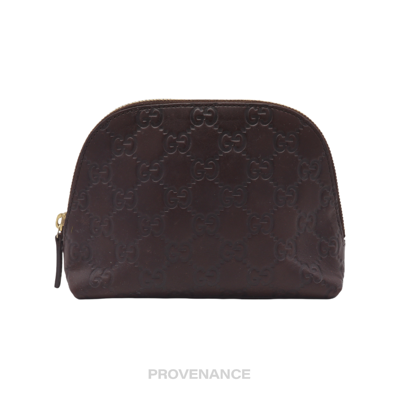PROVENANCE - Gucci GG Zip Pouch - Chocolate Guccissima Leather - 4