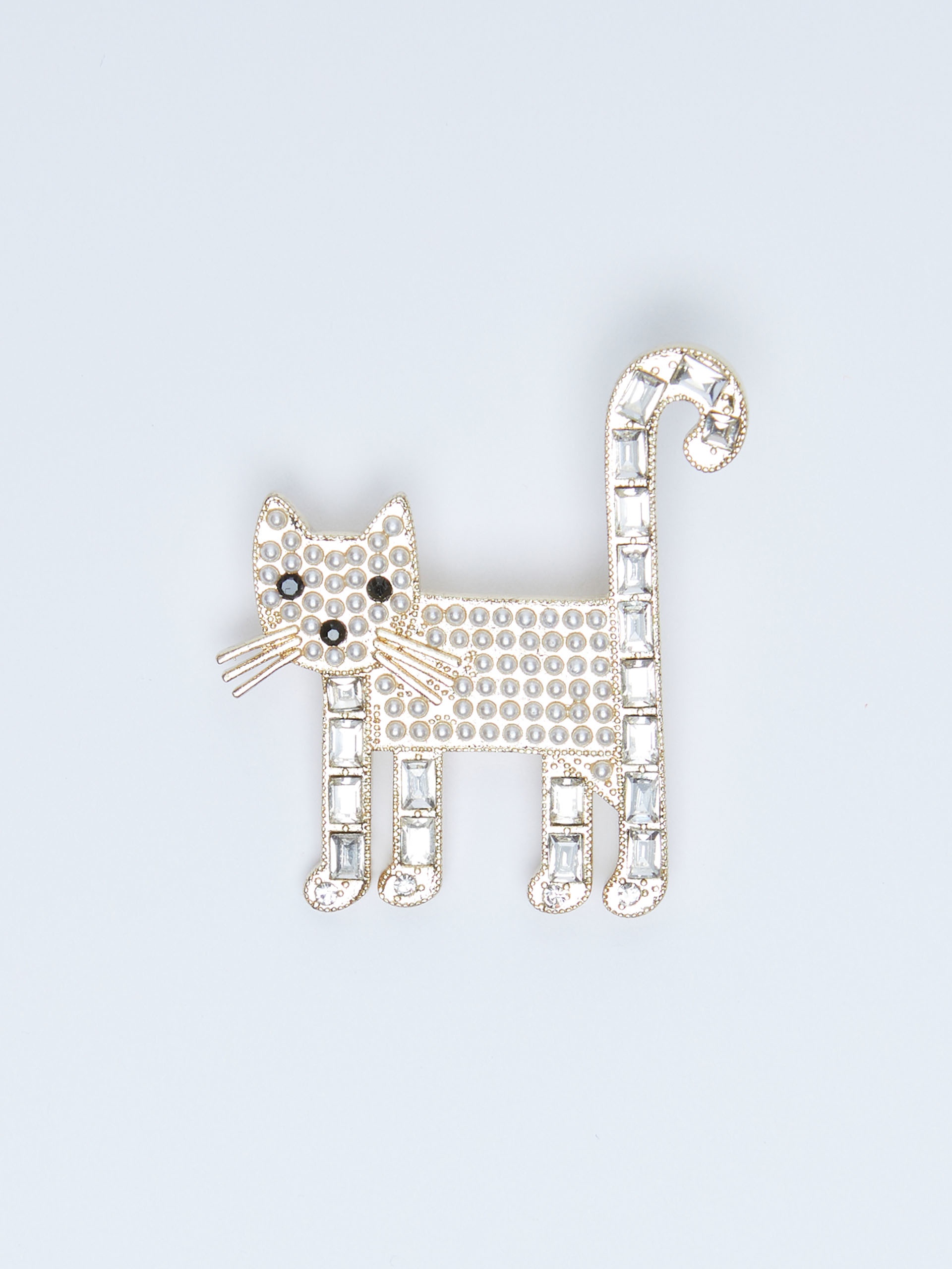 GERARDA Metal and glass brooch - 1