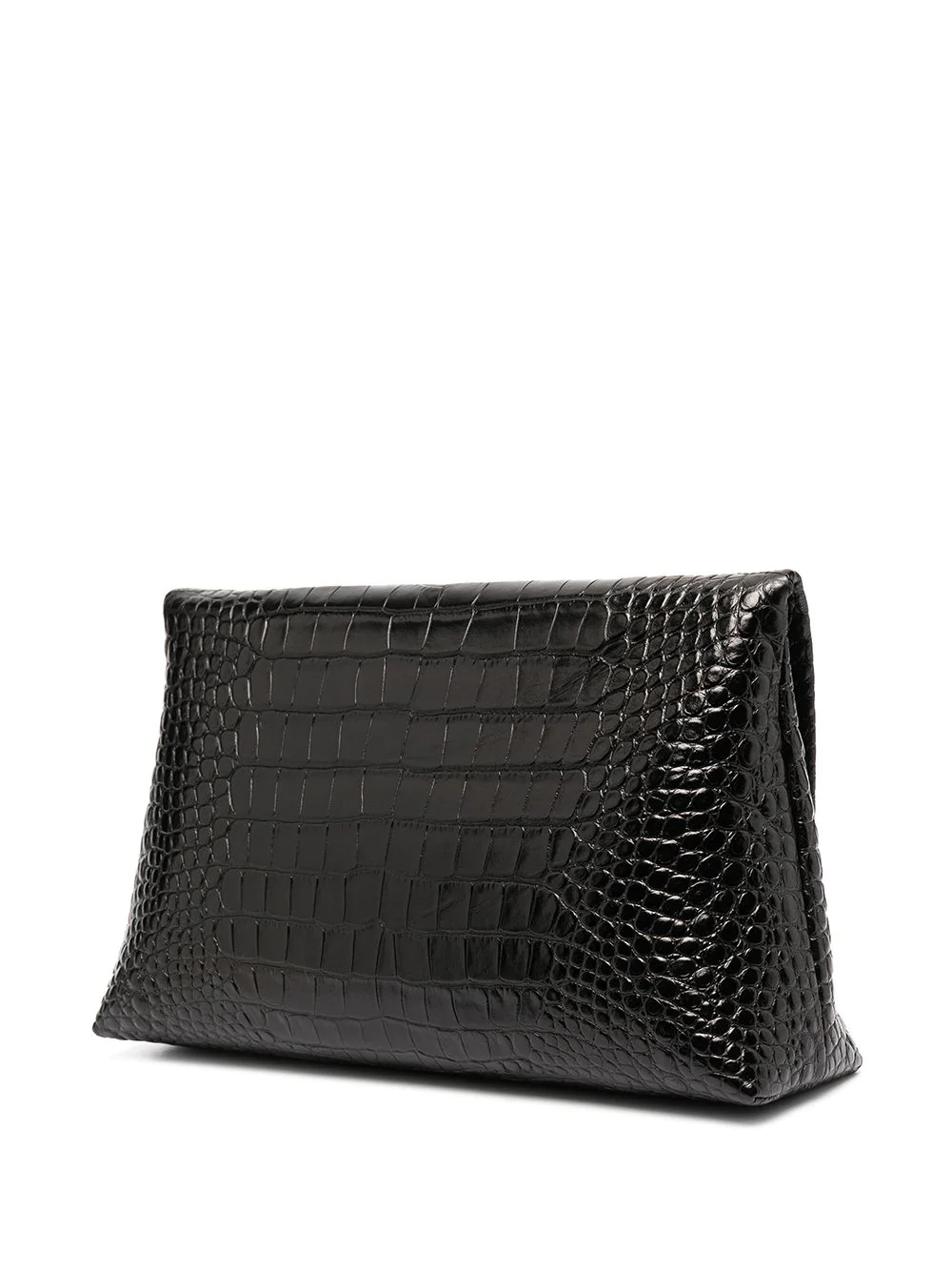 croc-embossed clutch - 3