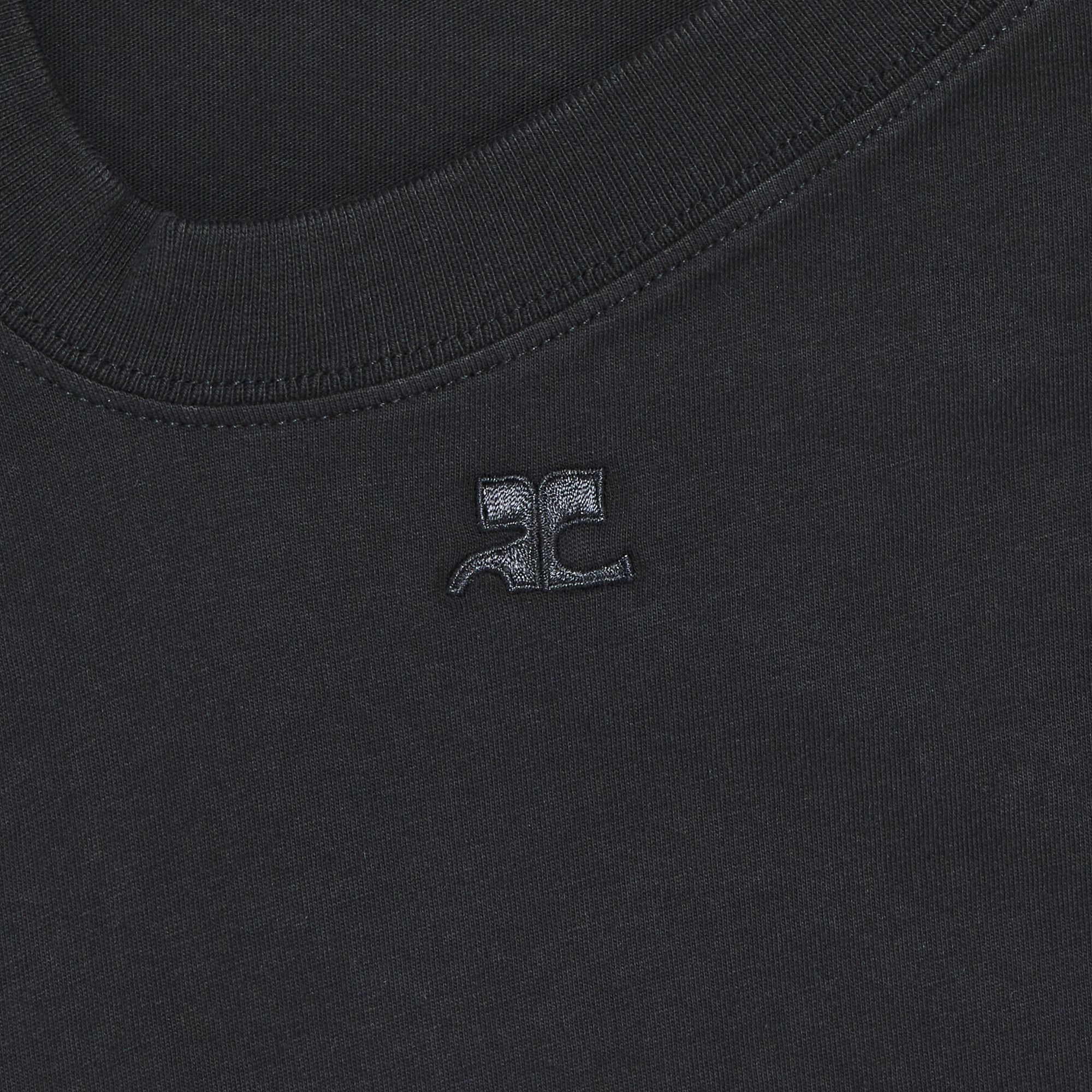 Courrèges Off Shoulder T-Shirt 'Black' - 3