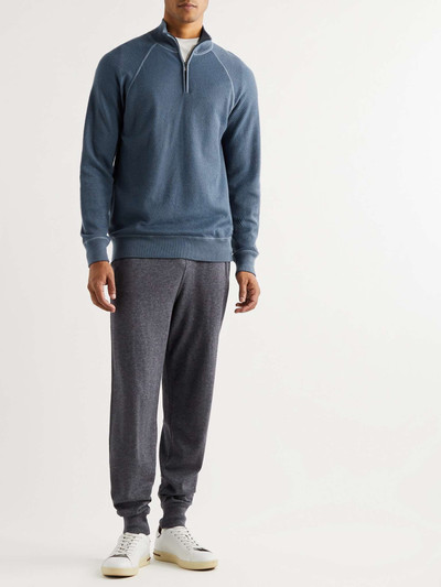 Loro Piana Ribbed Cashmere and Silk-Blend Half-Zip Sweater outlook