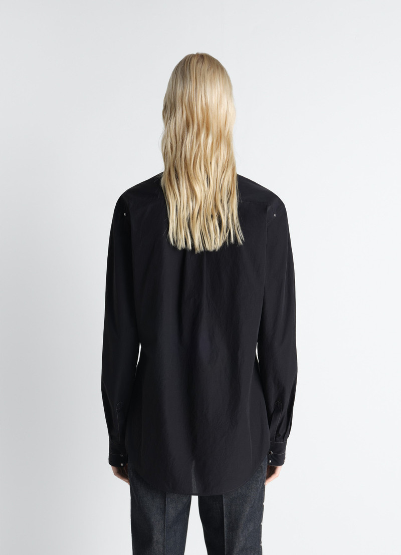 FITTED SHIRT WITH STUDS IN CREPE COTTON 6