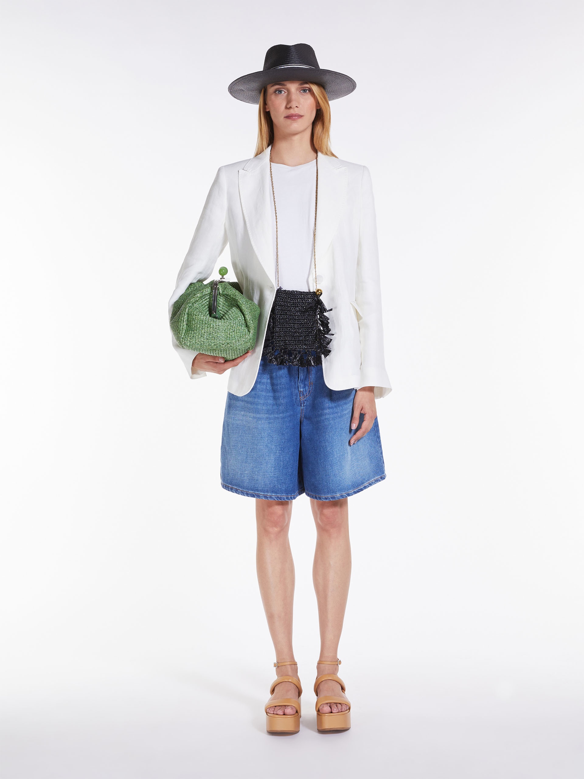 NABARRO Large Pasticcino Bag in raffia - 6