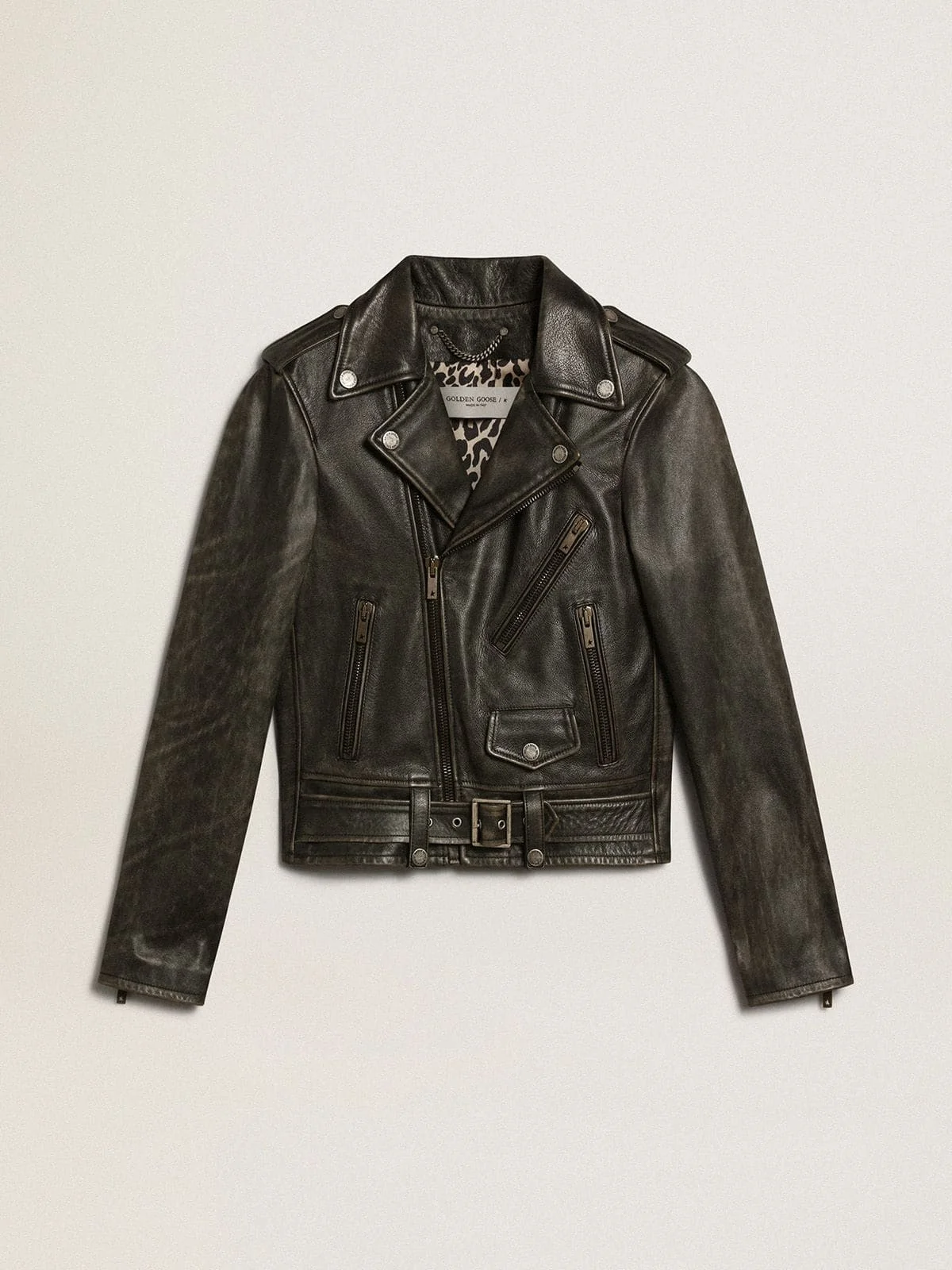 Women’s leather biker jacket - 1
