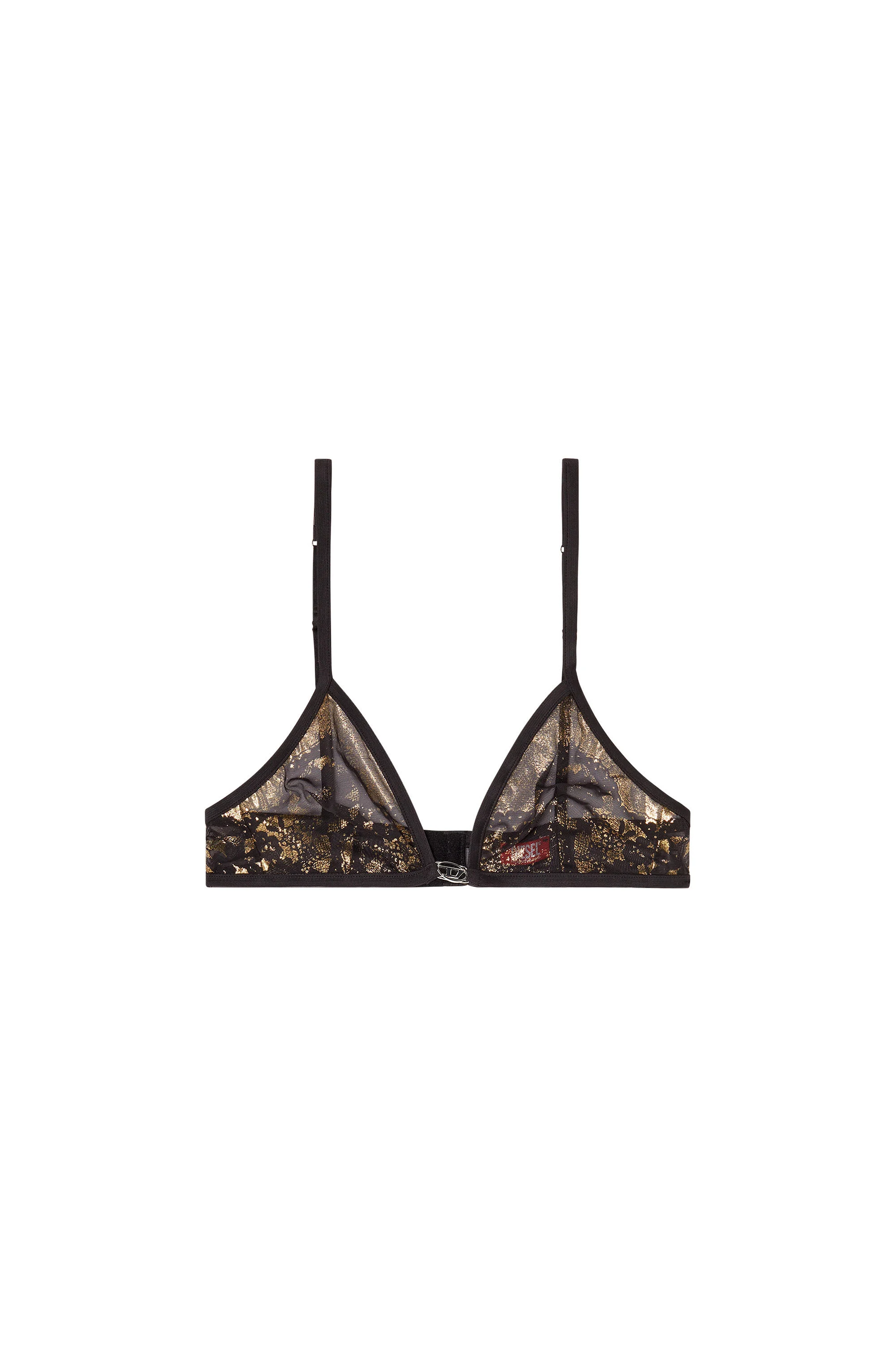 STRETCH-TULLE BRA WITH METALLIC EFFECT - 1