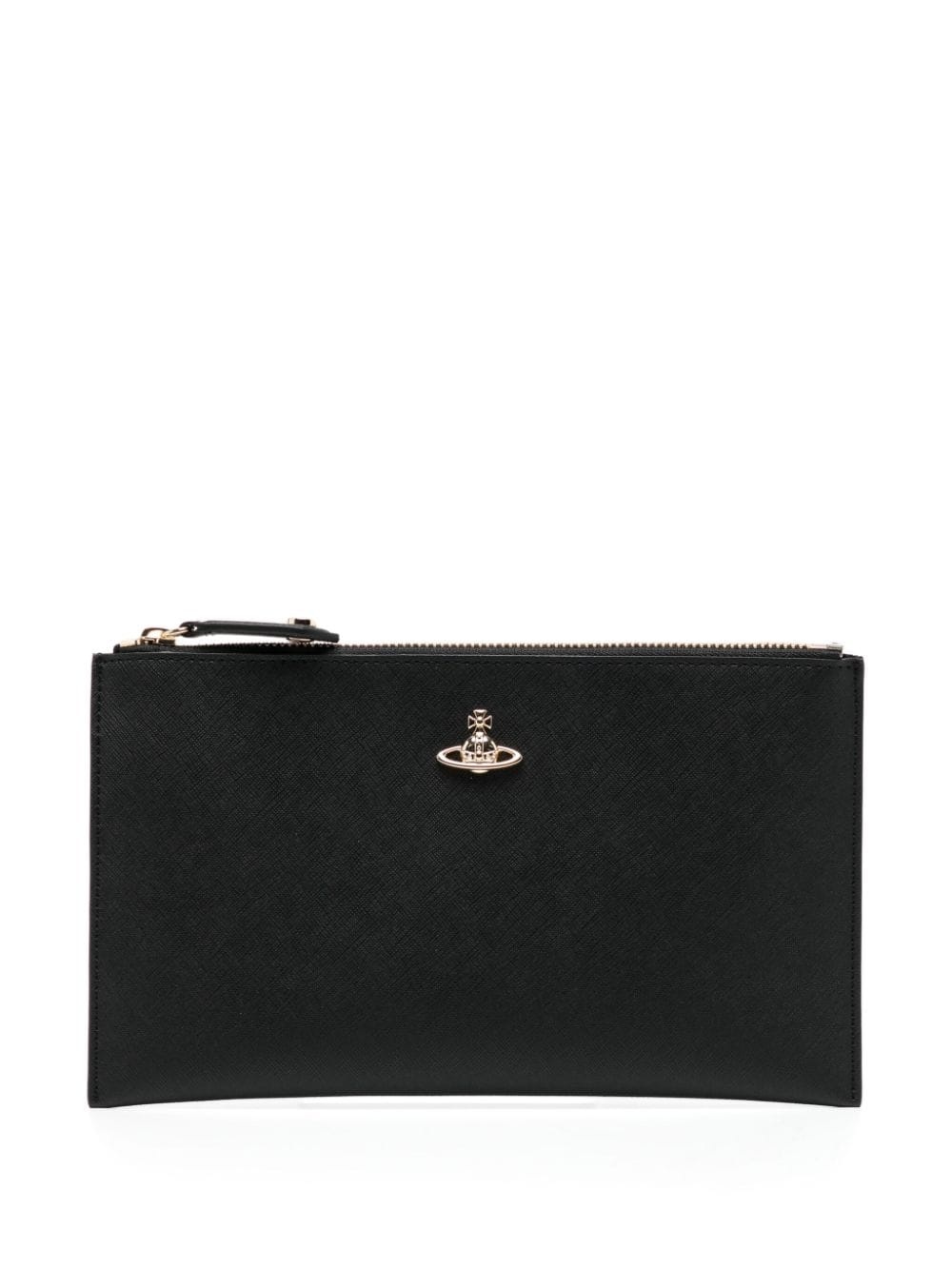 Orb-plaque leather purse - 1