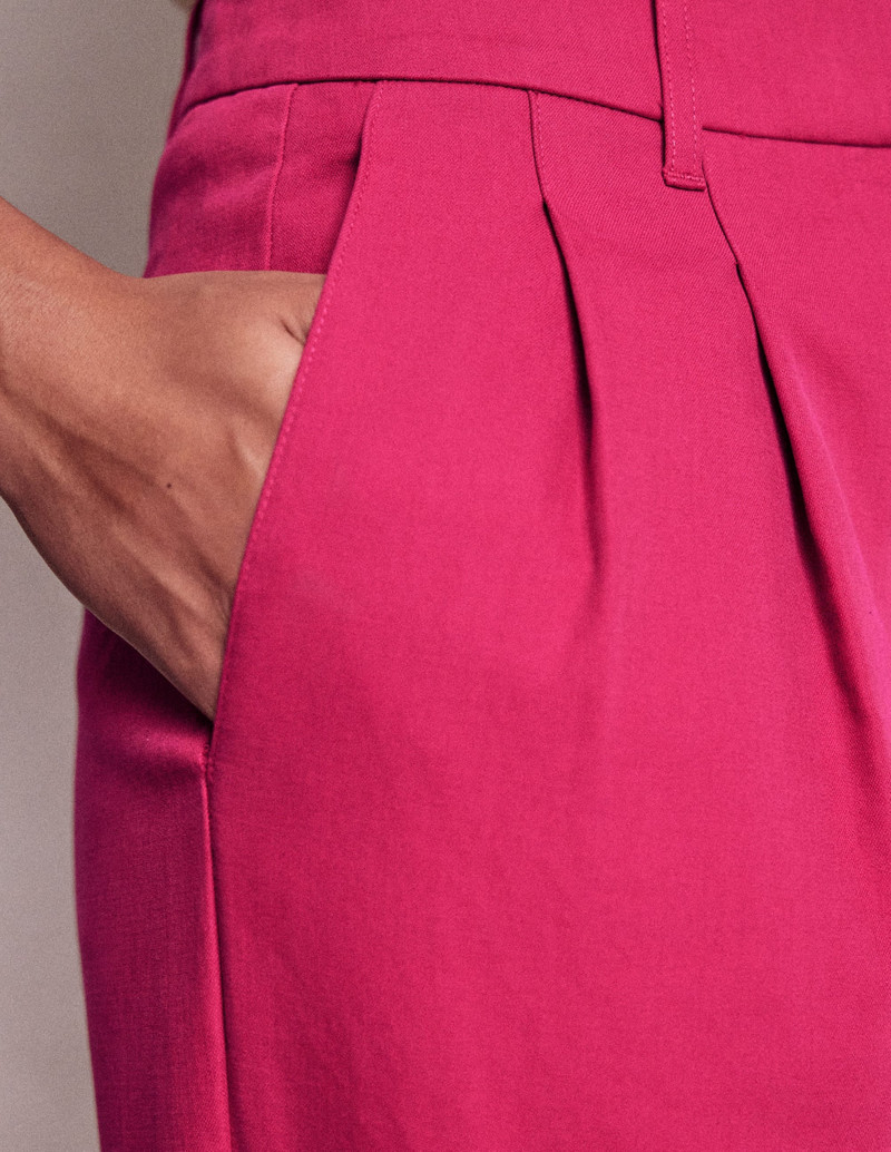 Bloomsbury Cotton Pants-Bright Cherry 6