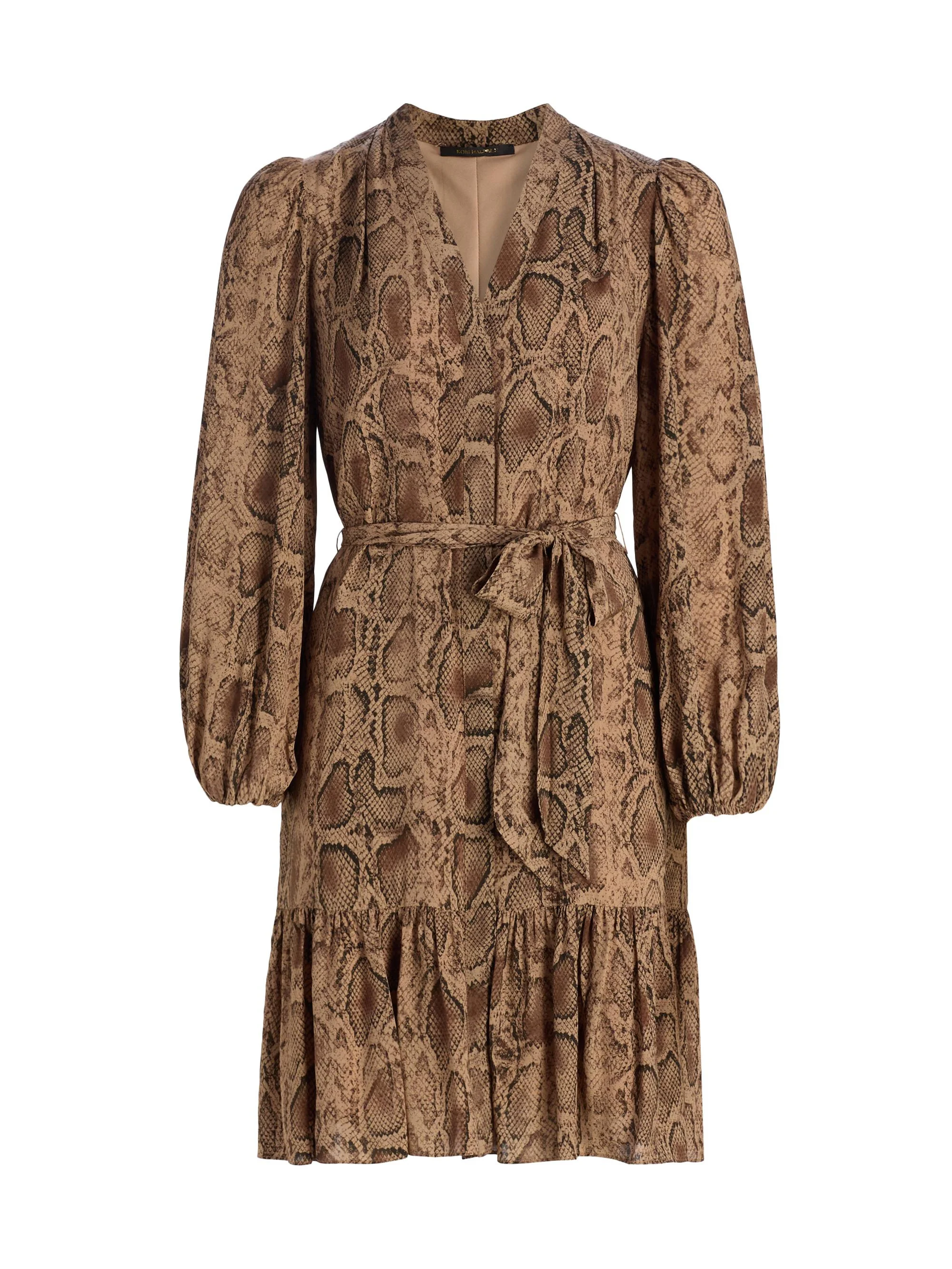 Women's Samara Snake Self-Belt Midi-Dress - Tannin Multi - 1