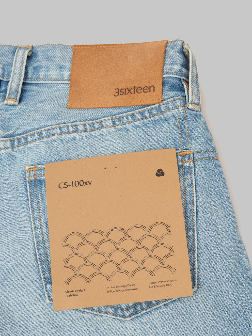 3sixteen CS-100xv vintage Wash Indigo Selvedge Classic Straight Jeans - 17