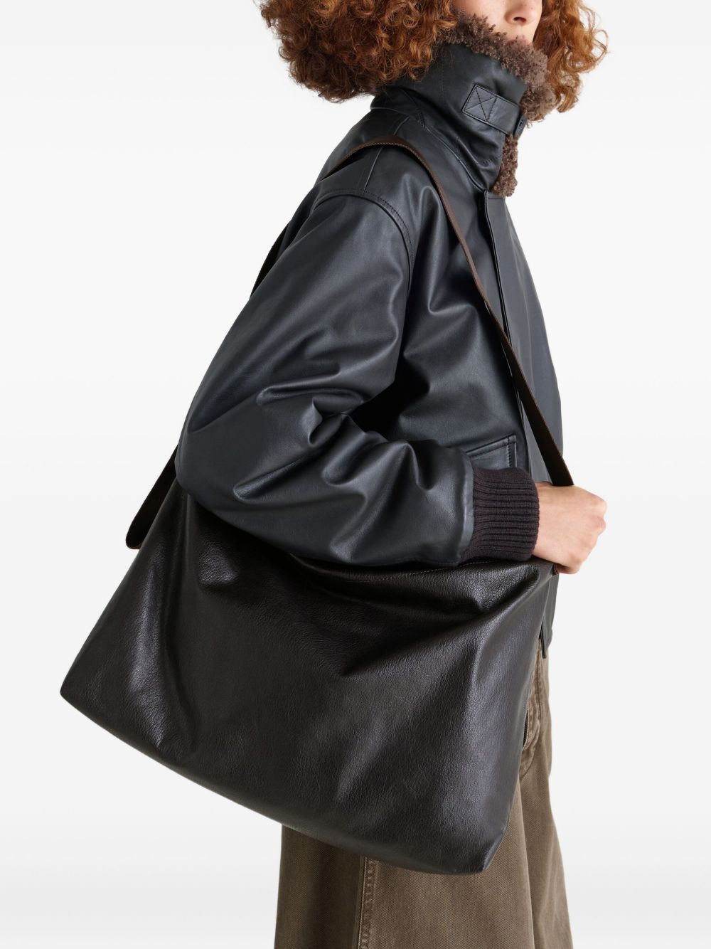 Folio elongated zip-fastening shoulder bag - 2