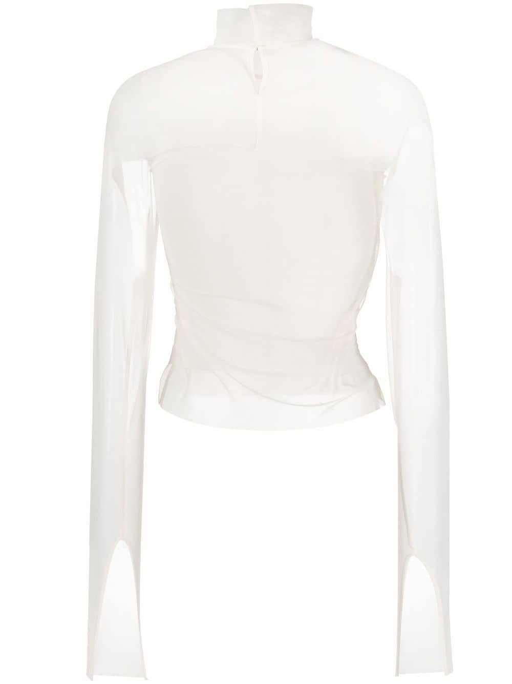 high-neck mesh top - 2