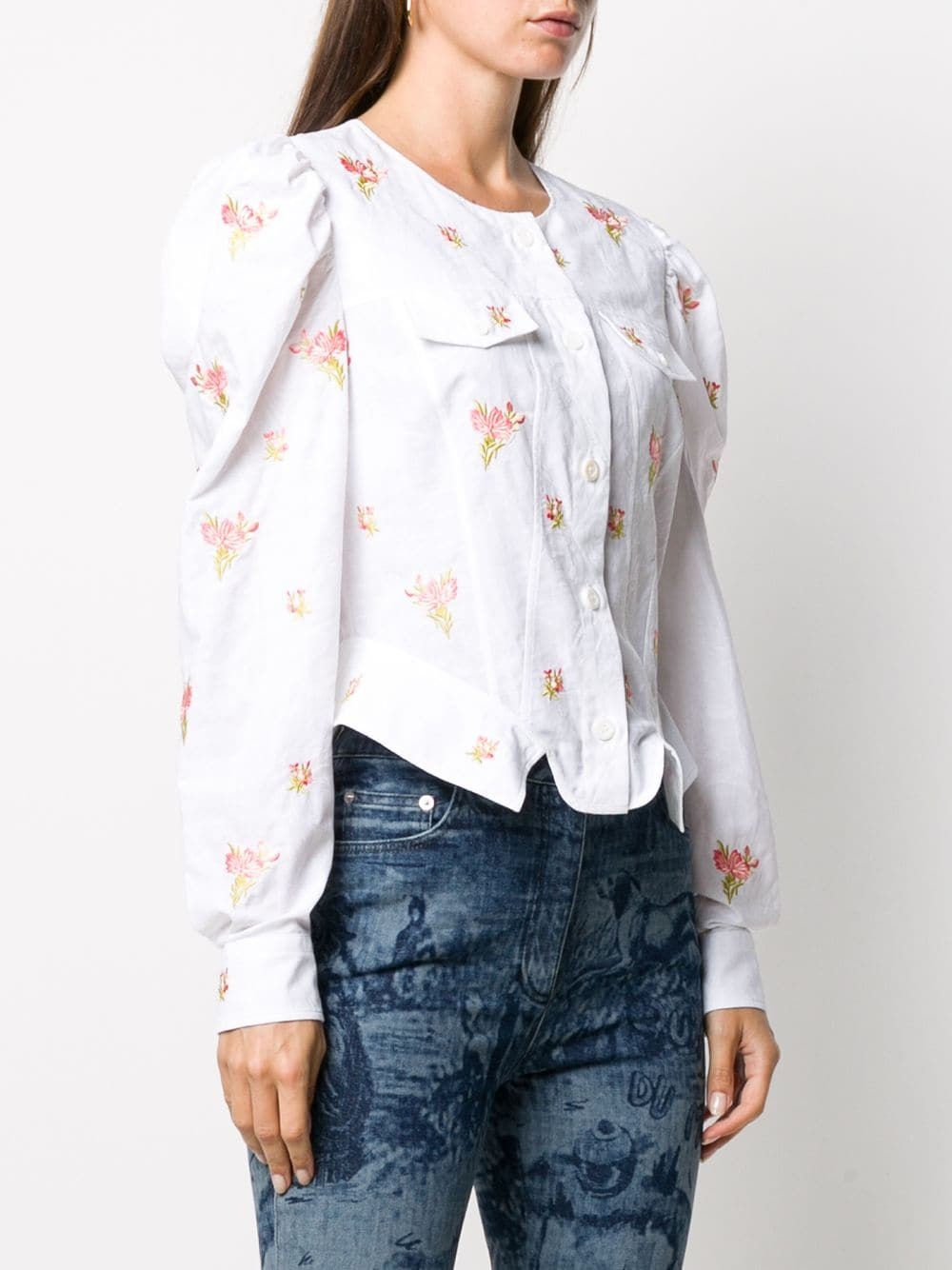 embroidered floral shirt - 3