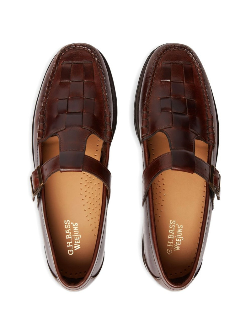 buckle-fastening leather loafers 4