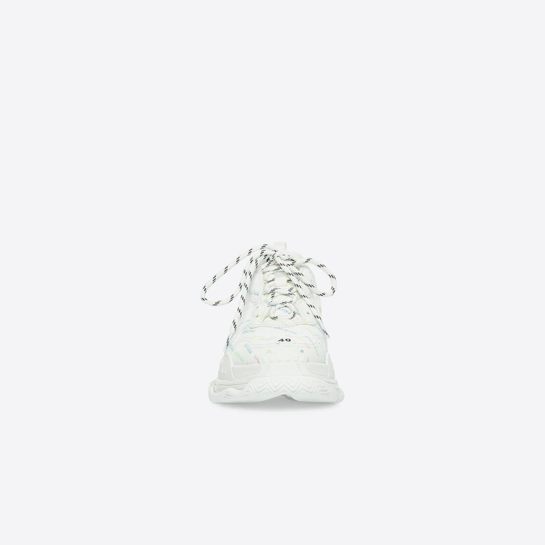 Women's Triple S Sneaker Allover Logo in White - 3