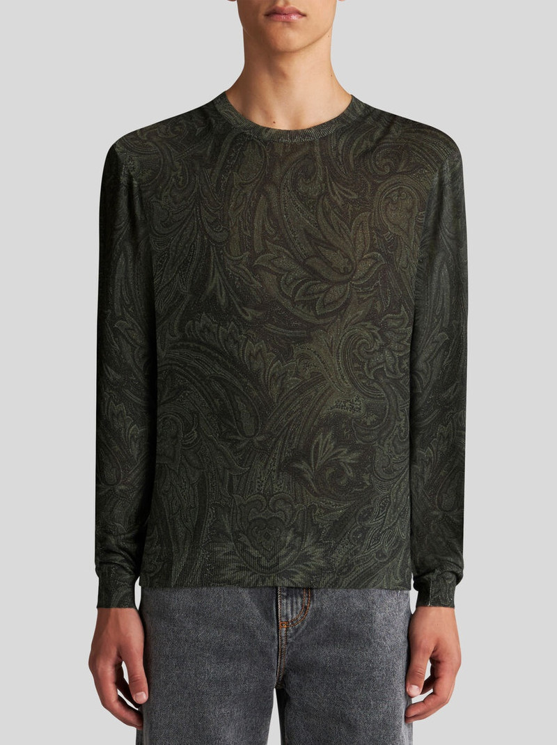 SILK AND CASHMERE PAISLEY SWEATER 2