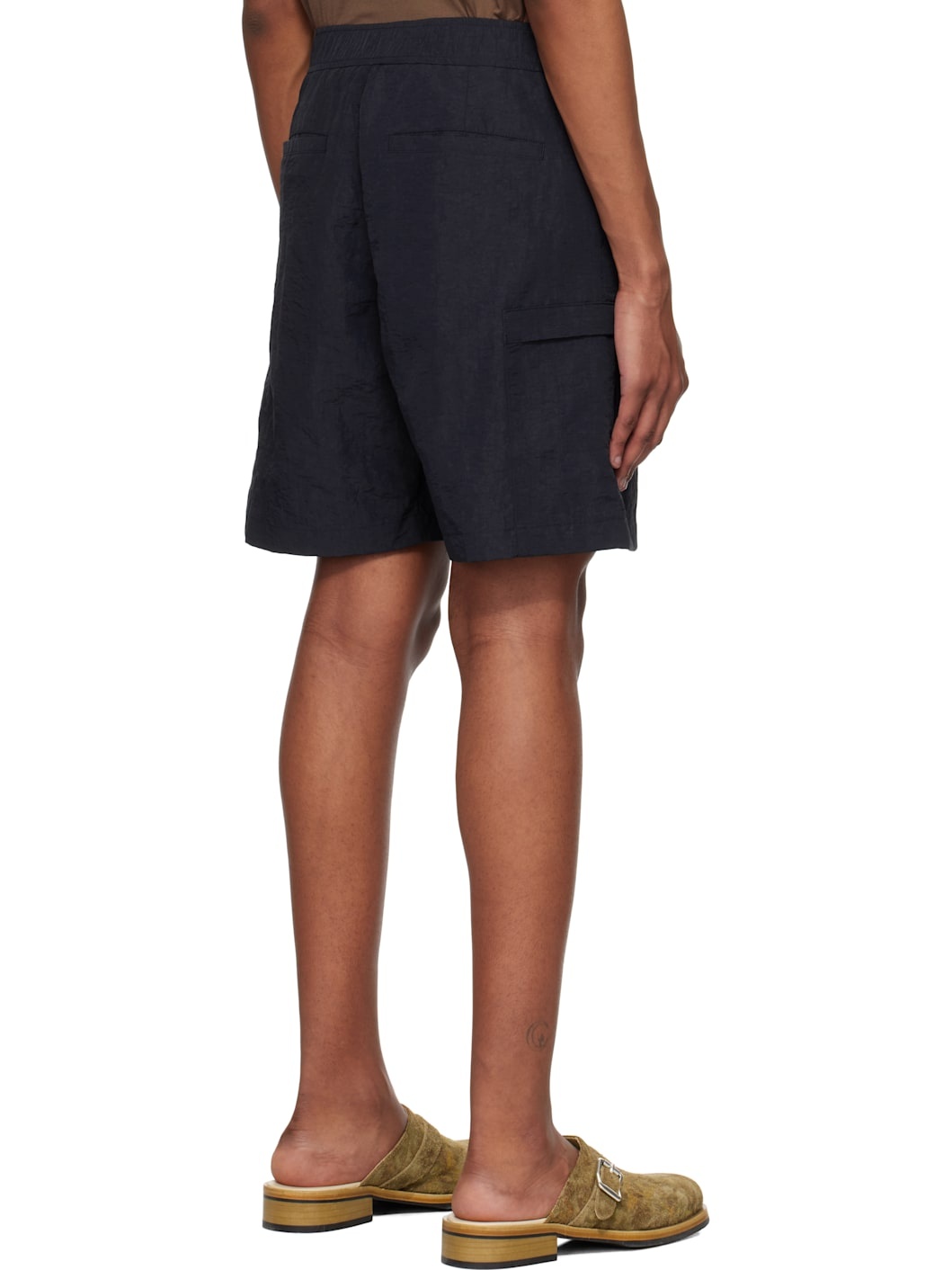 Navy Side Pocket Cargo Shorts - 3