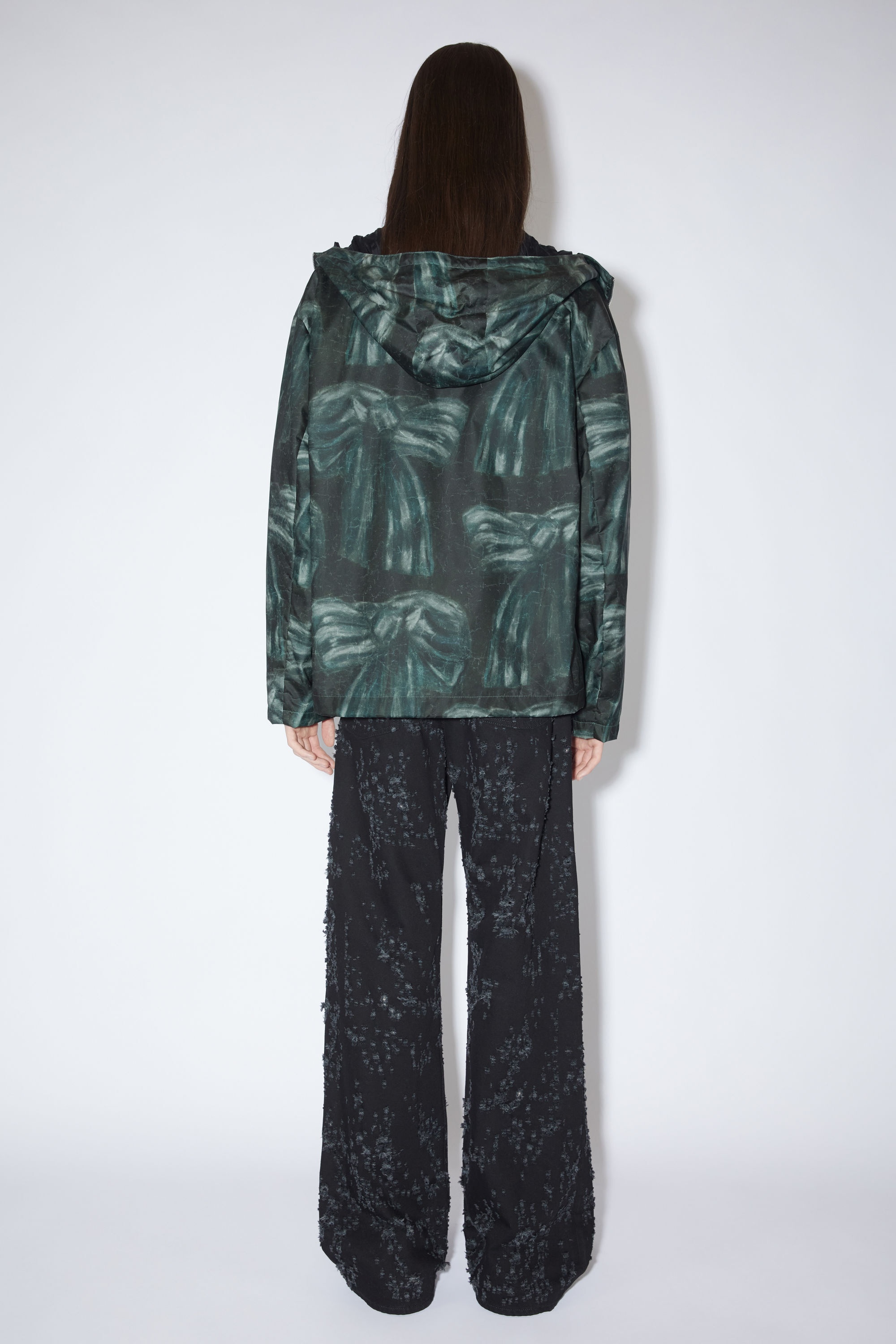 Printed hooded jacket - Black/dark blue - 3