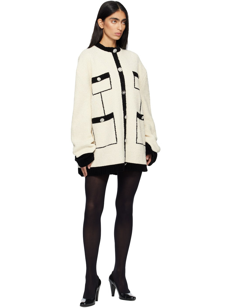 MARIE ADAM-LEENAERDT Off-White Covered Tweed Sweater outlook