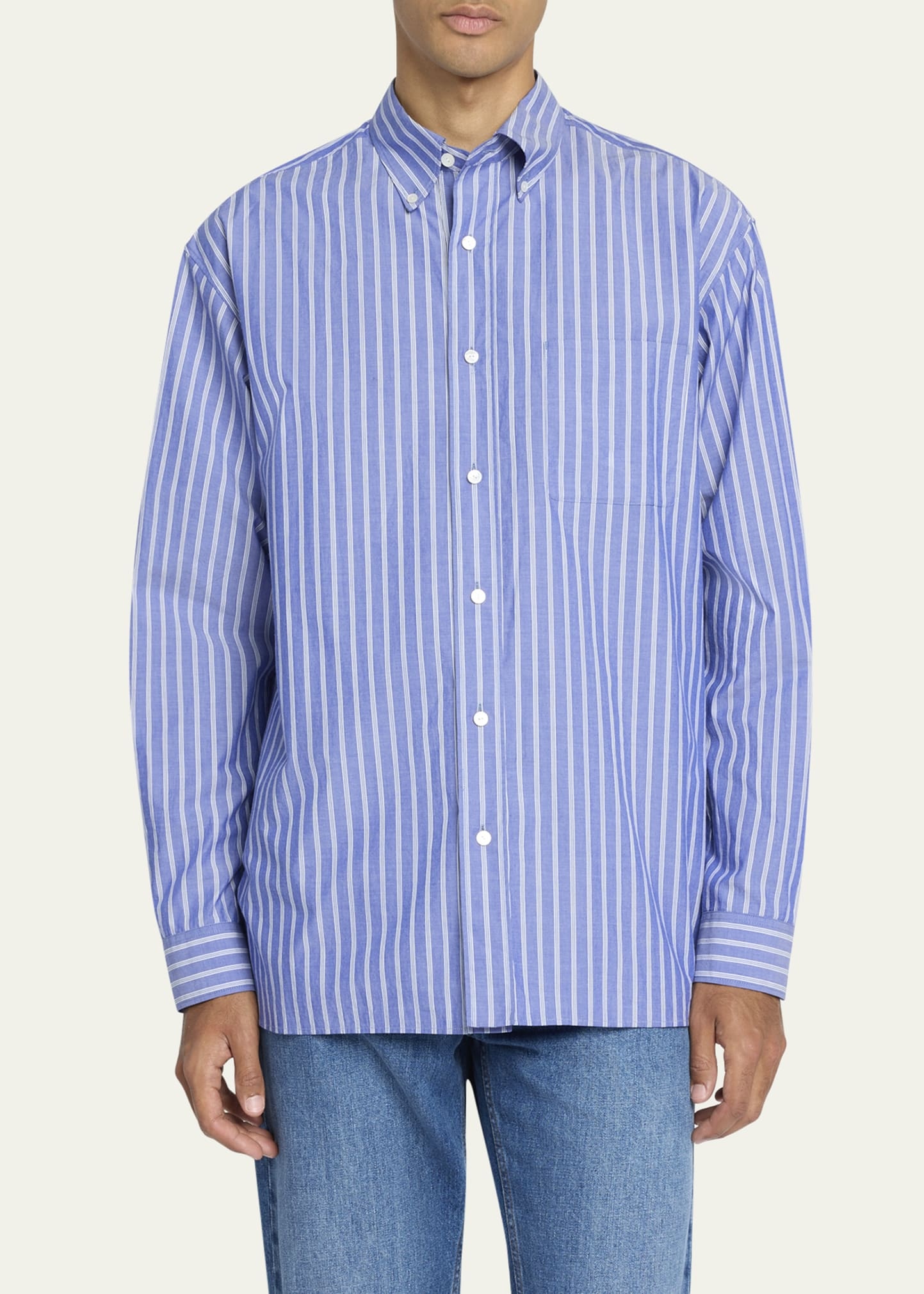 Men's Bresson Striped Poplin Sport Shirt - 4