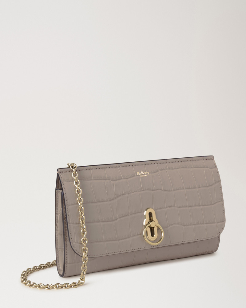 Amberley Clutch Cashmere Taupe Shiny Small Croc 3