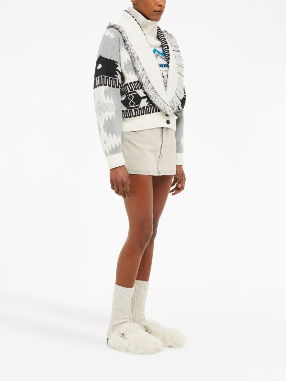 Icon jacquard cardigan bomber - 3