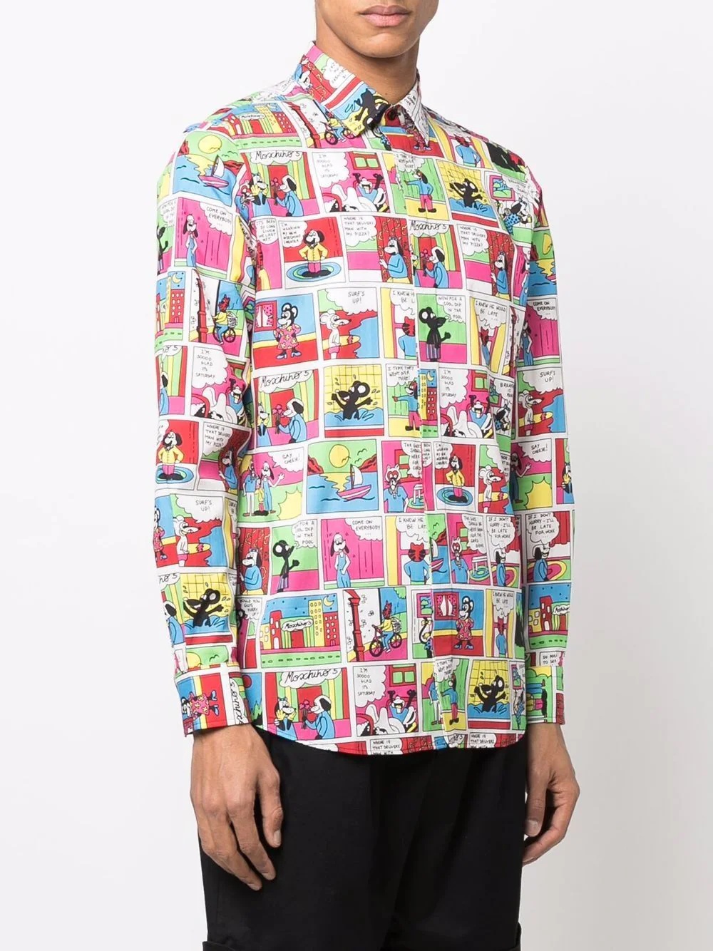 comic-print cotton shirt - 3