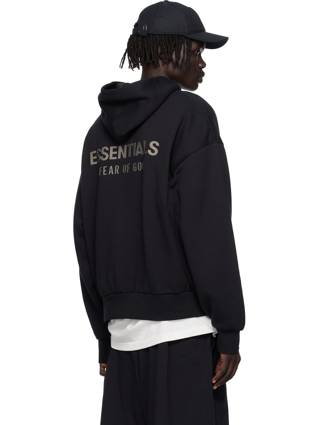 Black Classic Fit Fleece Hoodie - 3