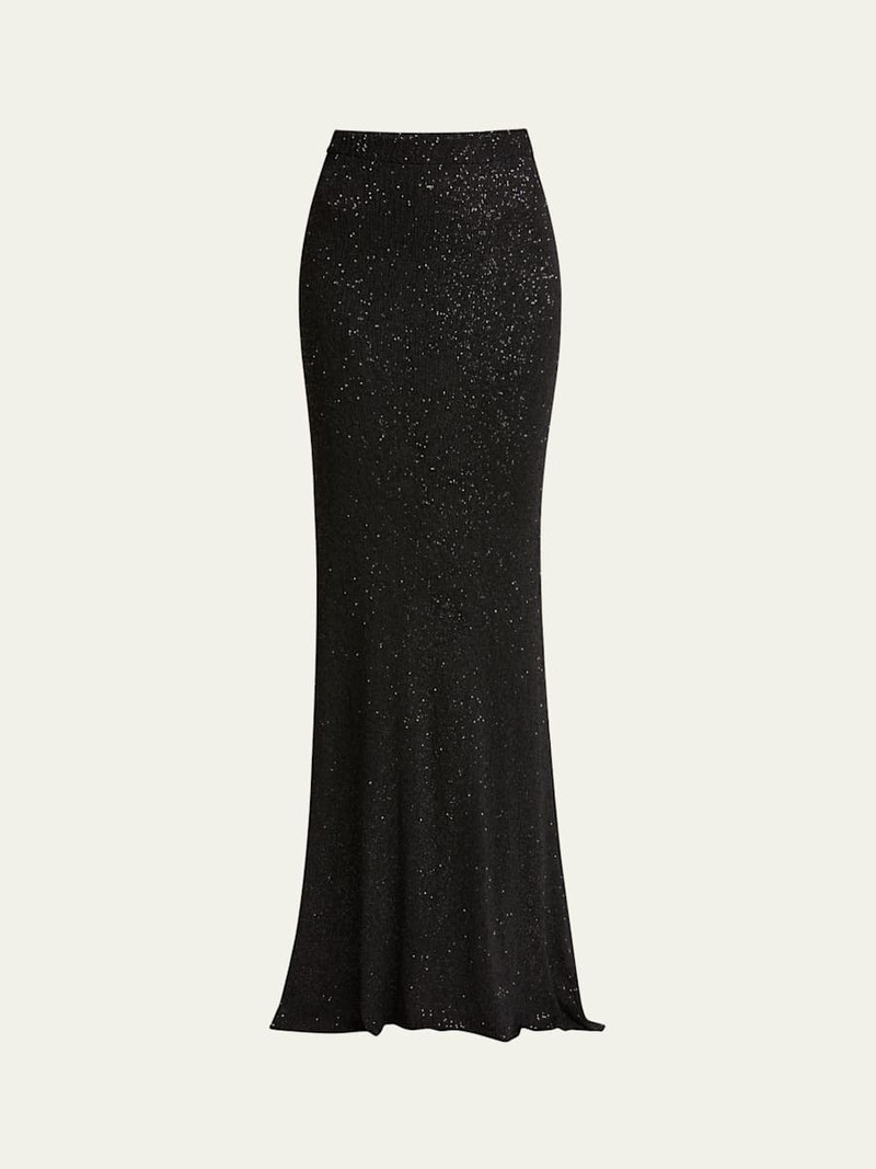 Sequined Knit Maxi Skirt 1
