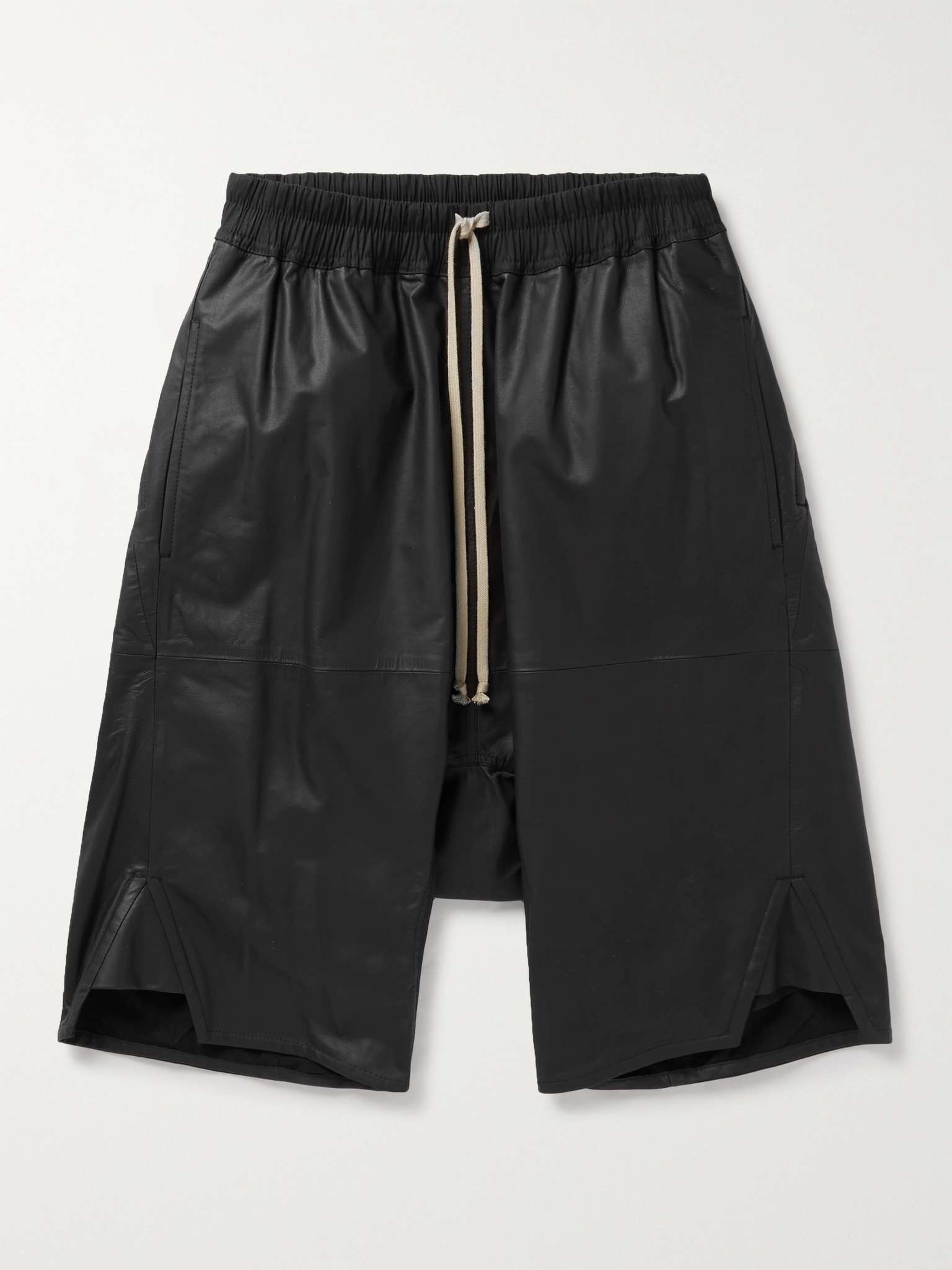 Leather Drawstring Shorts - 1