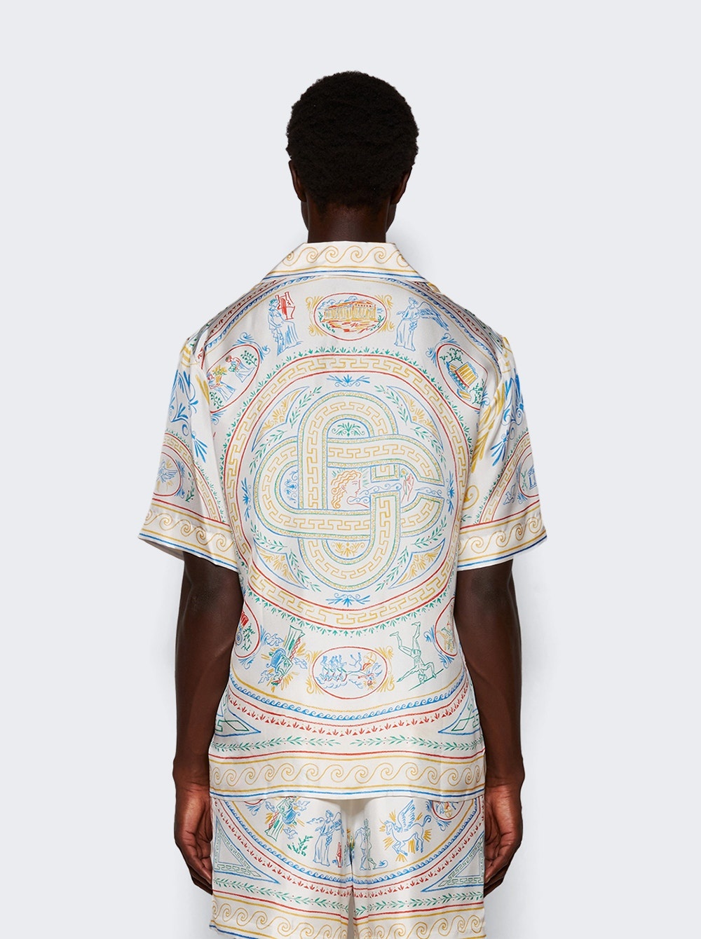 Short Sleeve Cuban Collar Shirt Crayon Vase - 5