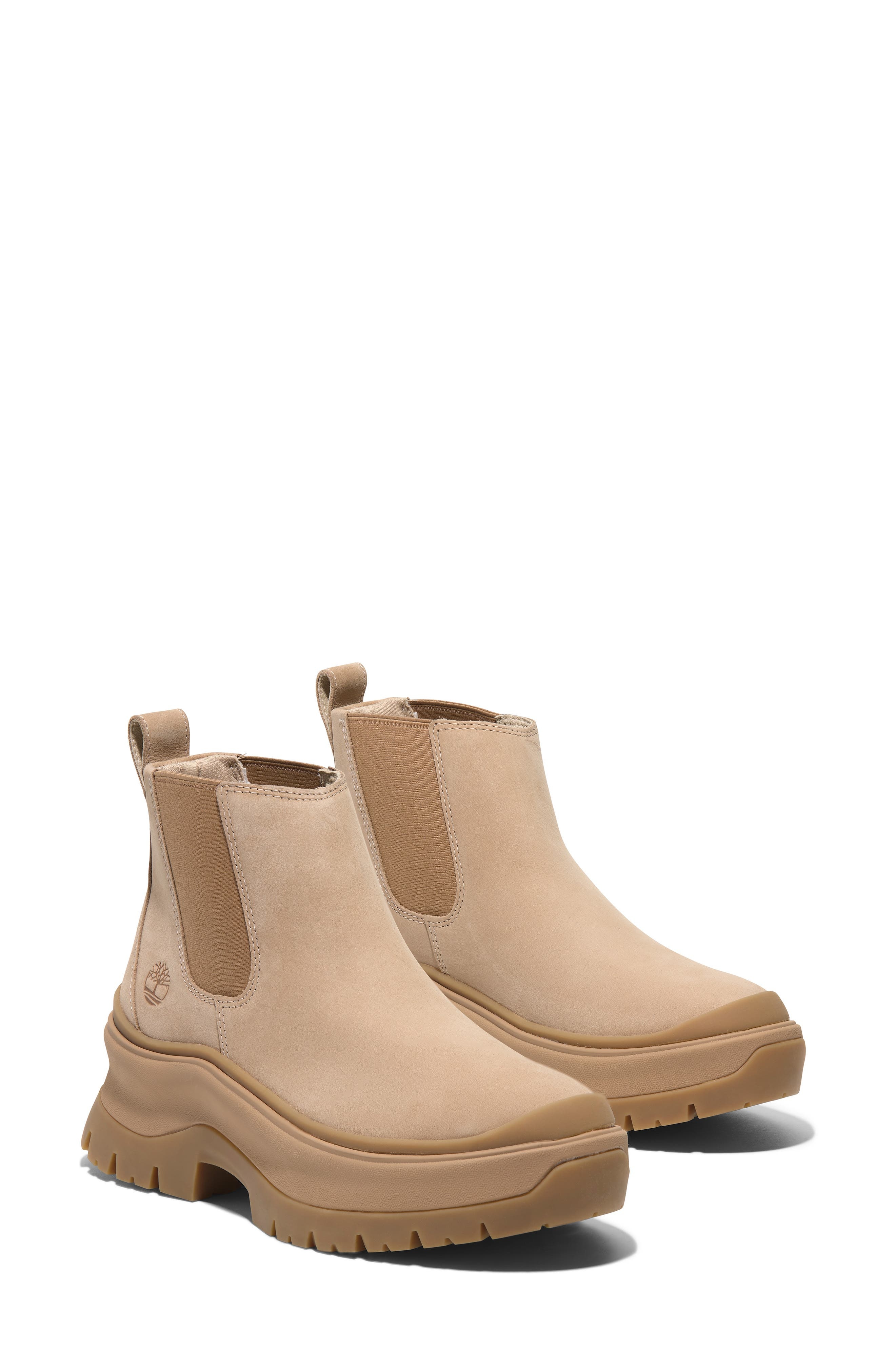 Timberland Roxie Lane Chelsea Boot in Light Beige Nubuck at Nordstrom - 7