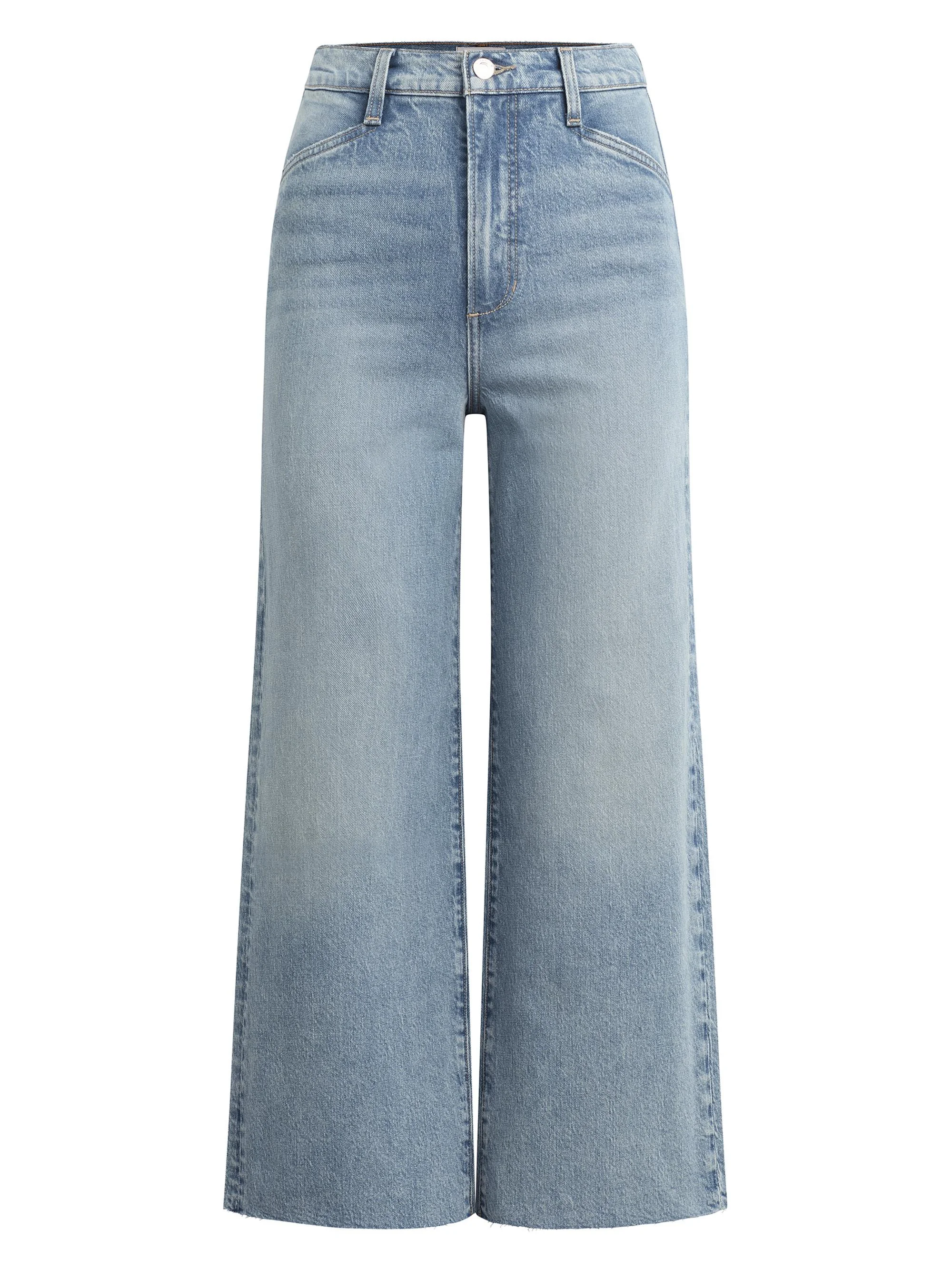 Women's Mischa Super High-Rise Wide-Leg Crop Jeans - Santa Barbara - 1