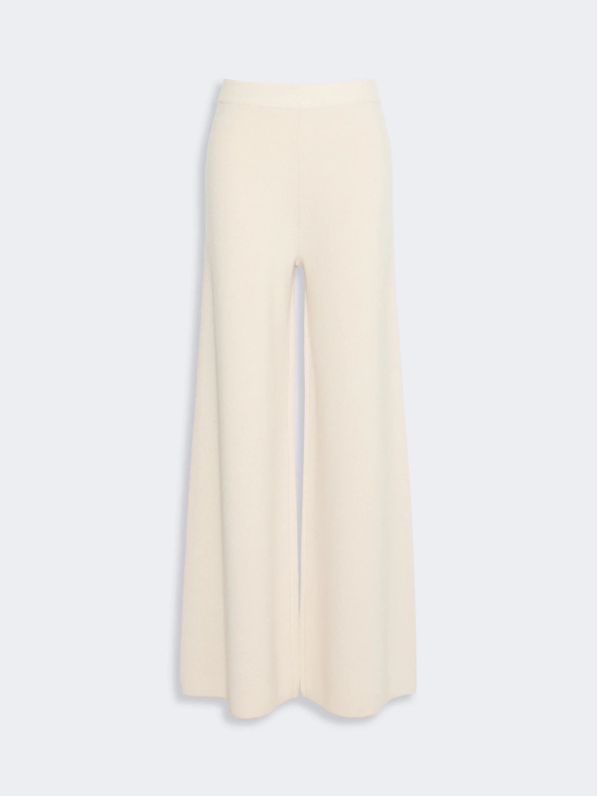 TIMORE Wide wool and cashmere yarn trousers - BEIGE - 1