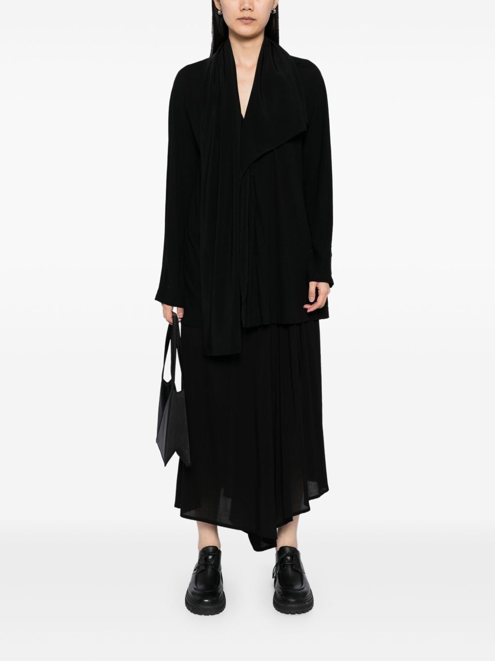 scarf-collar blazer - 6