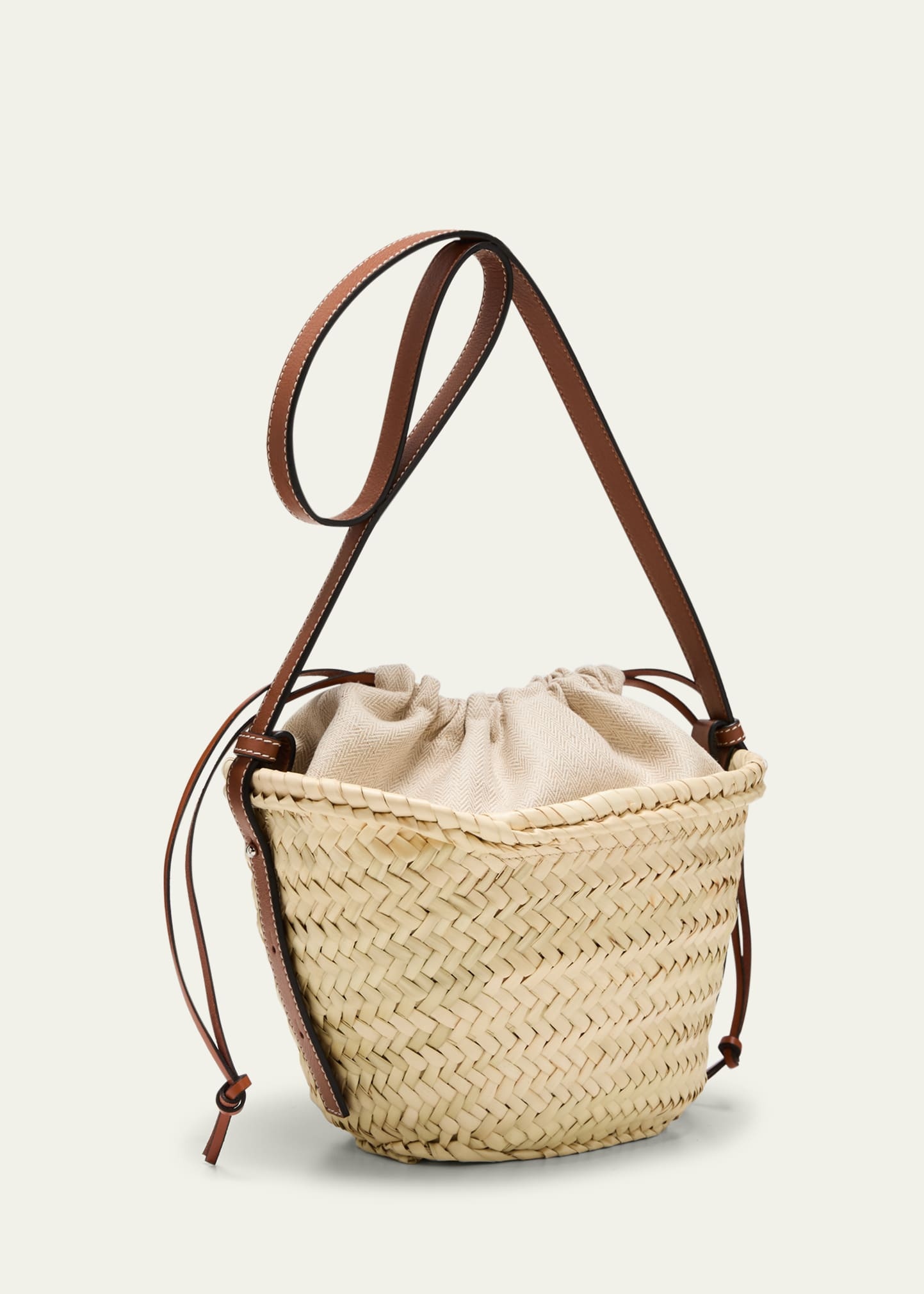 x Paula’s Ibiza Drawstring Straw Bucket Bag - 3