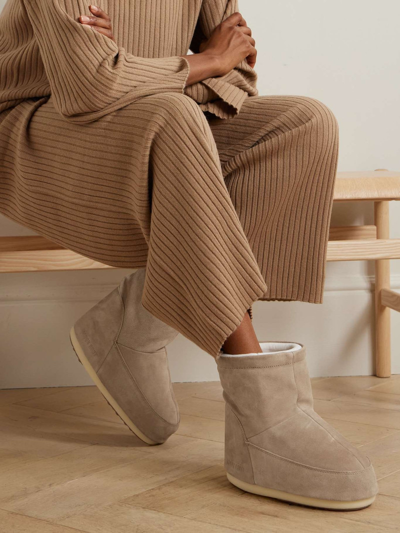 MOON BOOT Icon Low suede snow boots Sand outlook